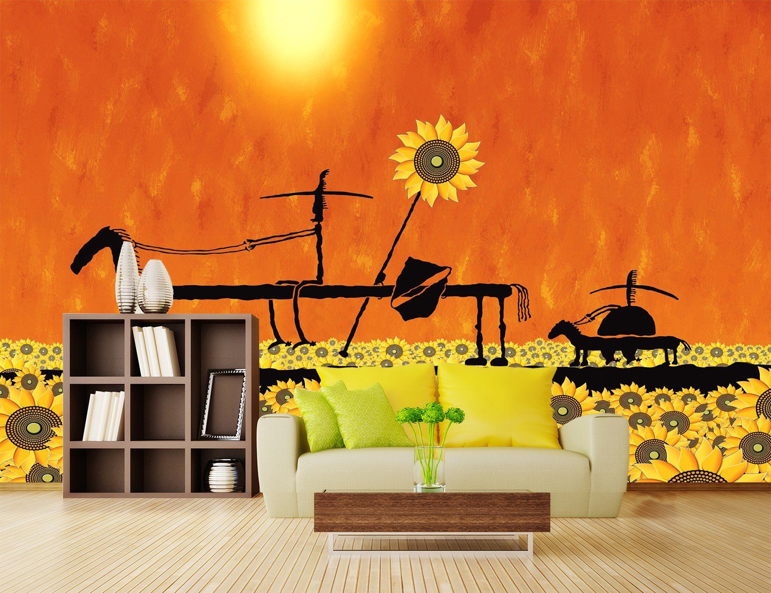 3D Sun Glow Sunflower 99 Wallpaper AJ Wallpaper 