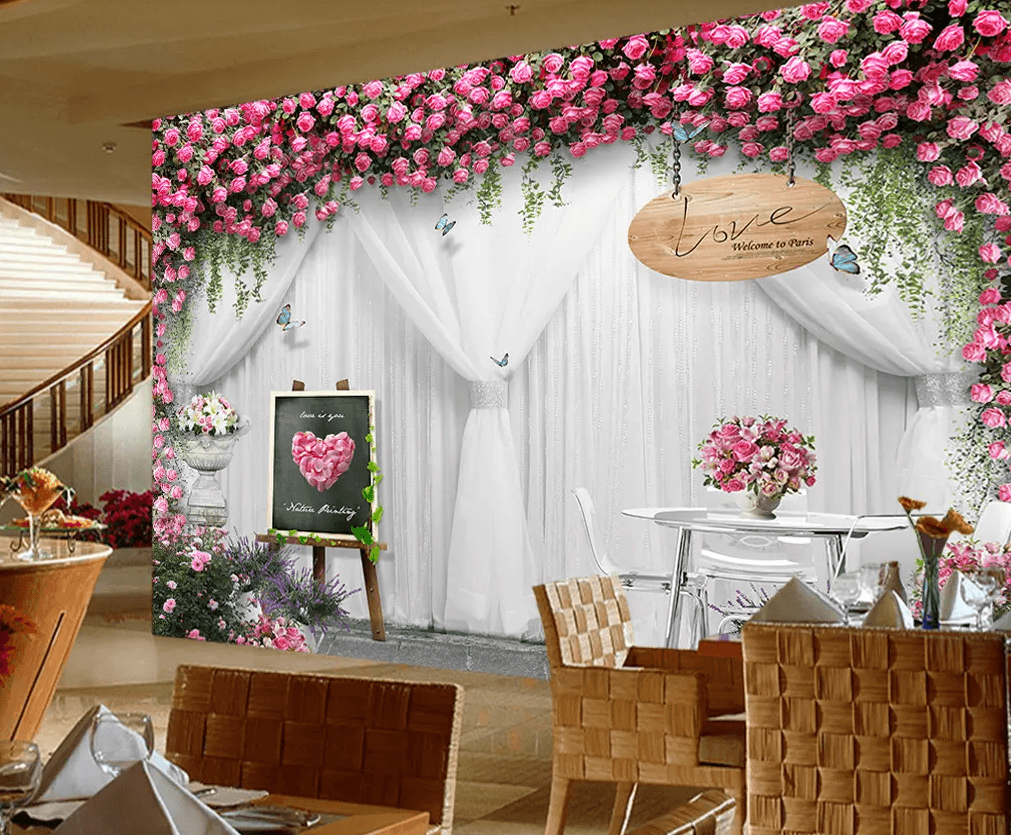 3D Wedding Scene Flower 174 Wallpaper AJ Wallpaper 2 