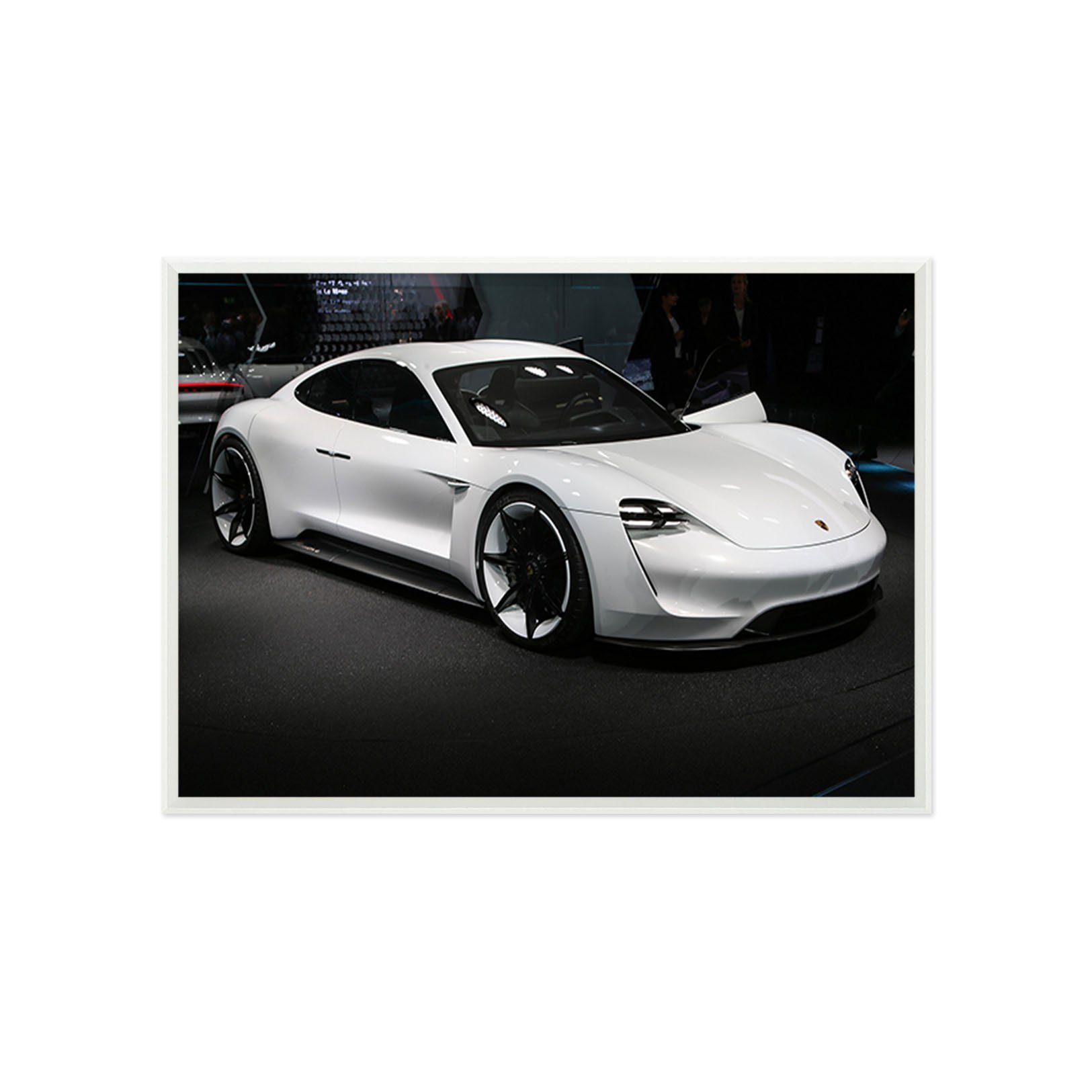 3D White Sports Car 186 Fake Framed Print Painting Wallpaper AJ Creativity Home 