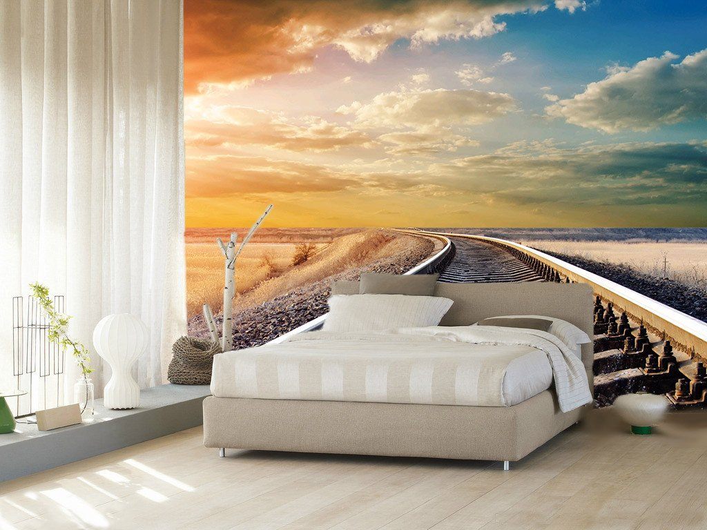 Rail Tracks Scenery Wallpaper AJ Wallpaper 