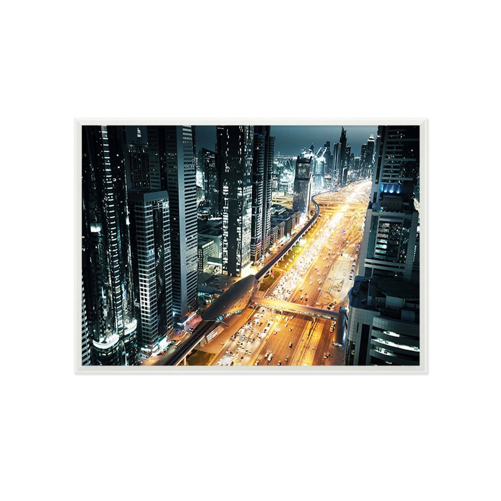 3D Night Sedan 051 Fake Framed Print Painting Wallpaper AJ Creativity Home 