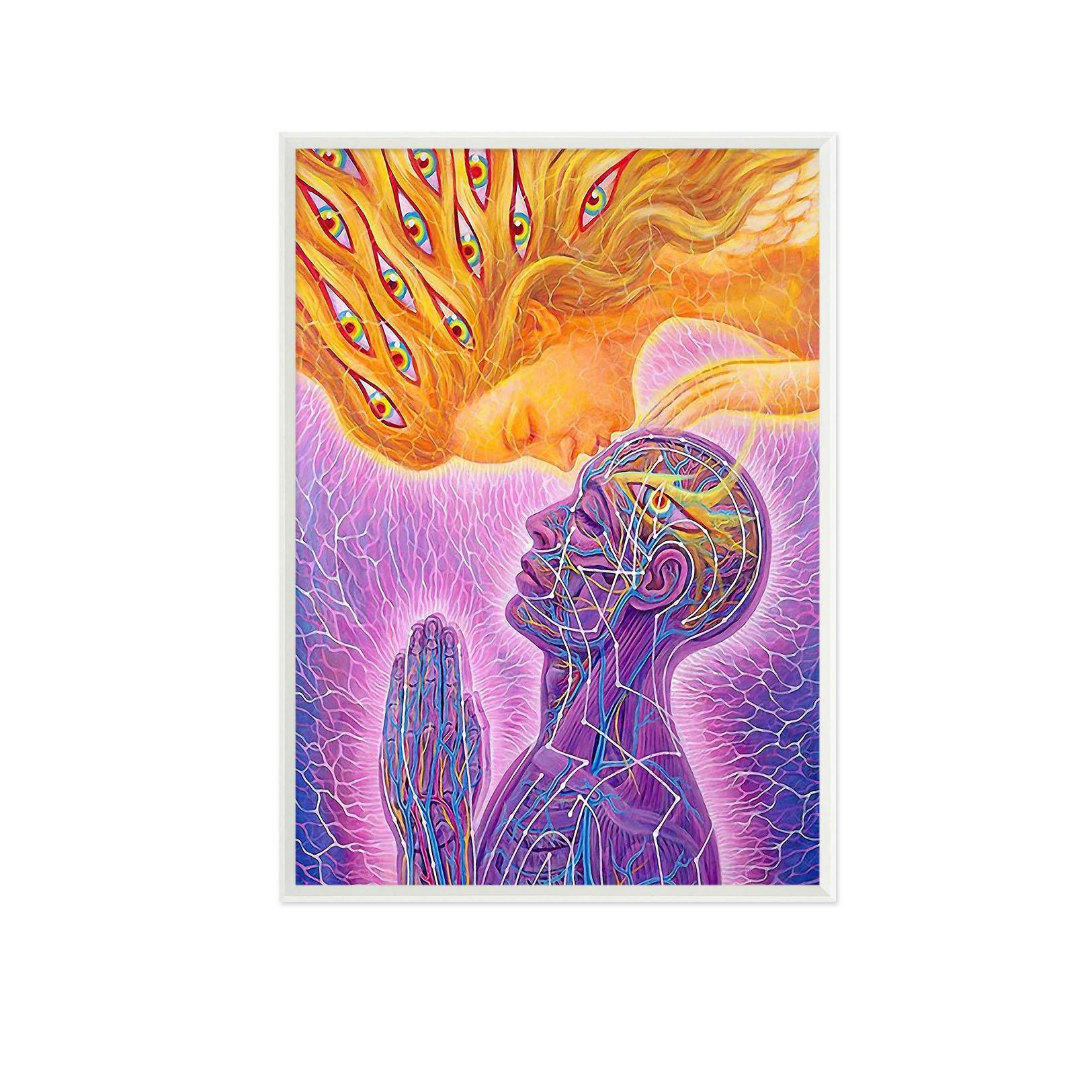 3D Kiss The Forehead 135 Fake Framed Print Painting Wallpaper AJ Creativity Home 