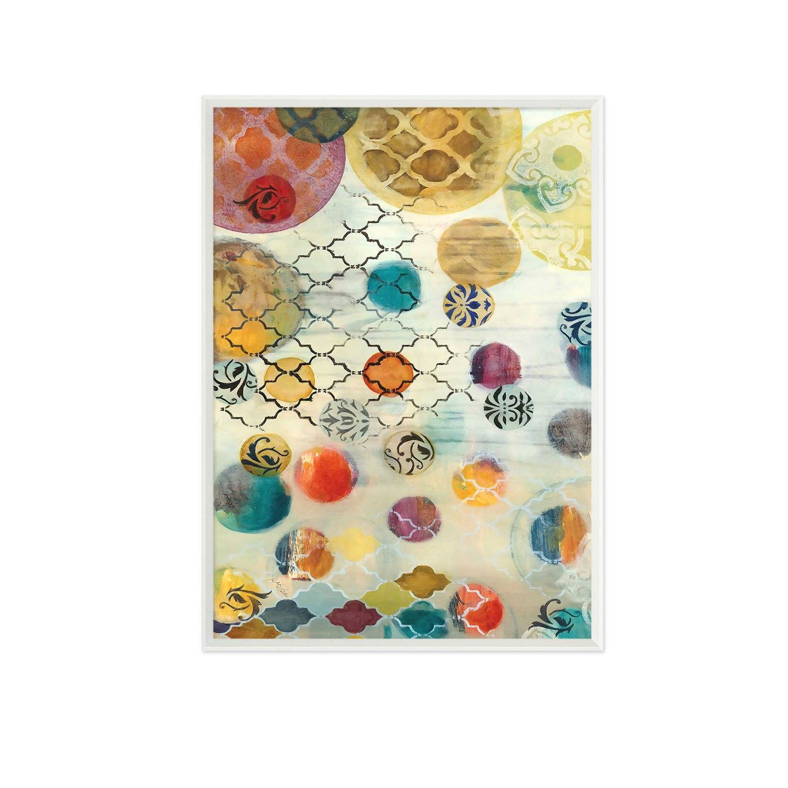 3D Colorful Balls 115 Fake Framed Print Painting Wallpaper AJ Creativity Home 