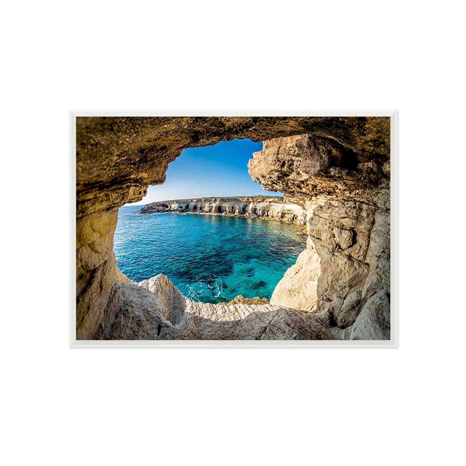 3D Cave Entrance 102 Fake Framed Print Painting Wallpaper AJ Creativity Home 