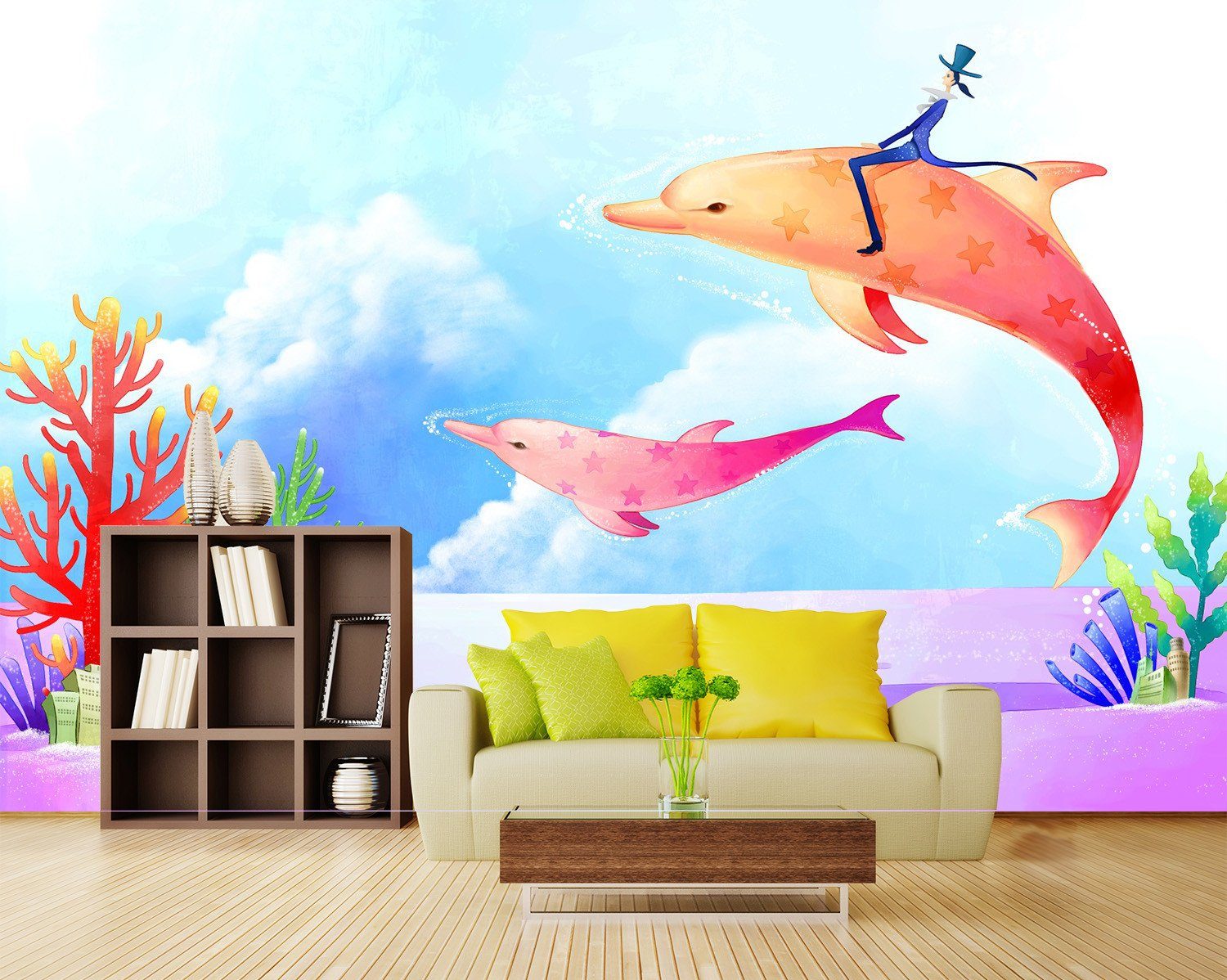 3D Jumping Dolphin 229 Wallpaper AJ Wallpapers 