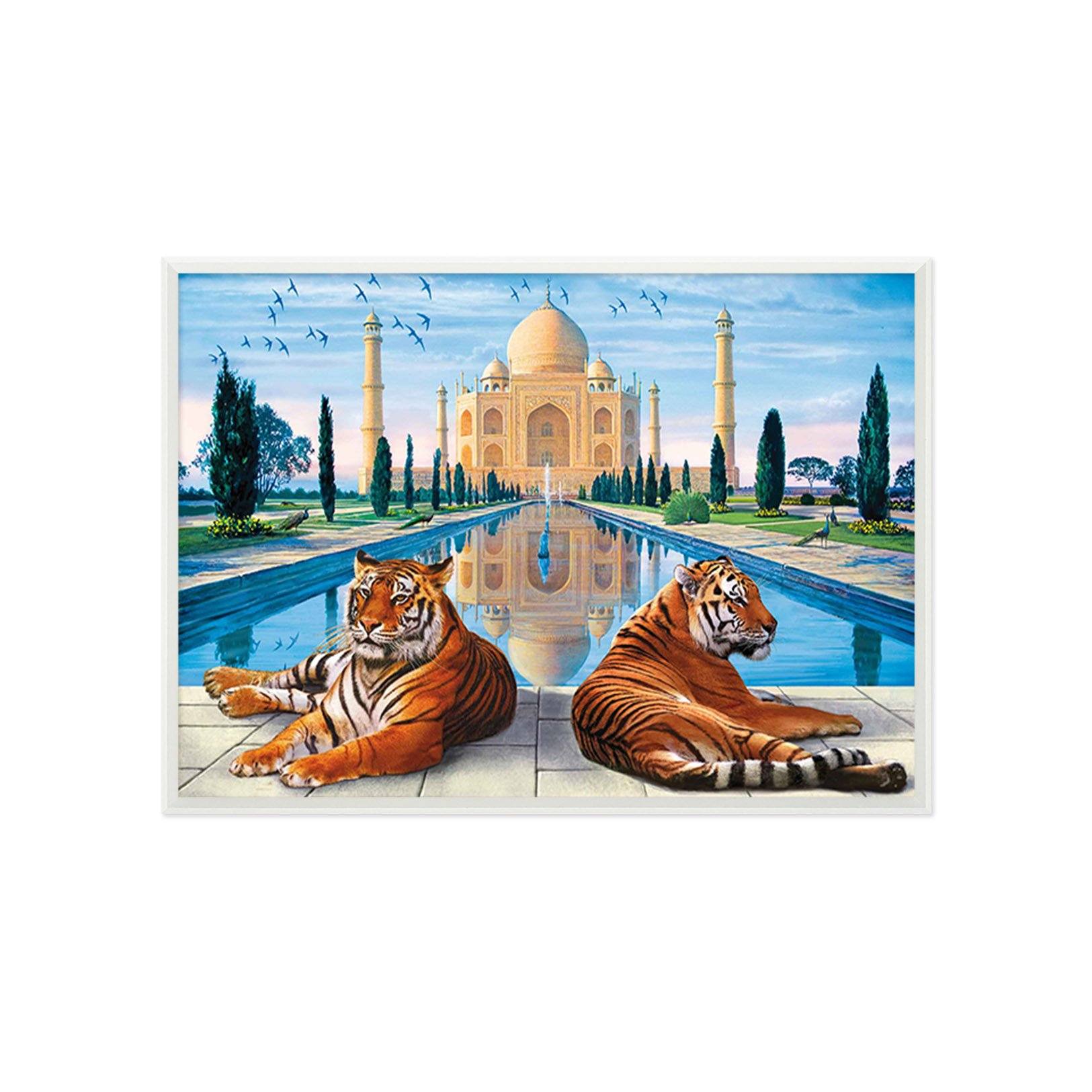 3D Leisure Tiger 055 Fake Framed Print Painting Wallpaper AJ Creativity Home 