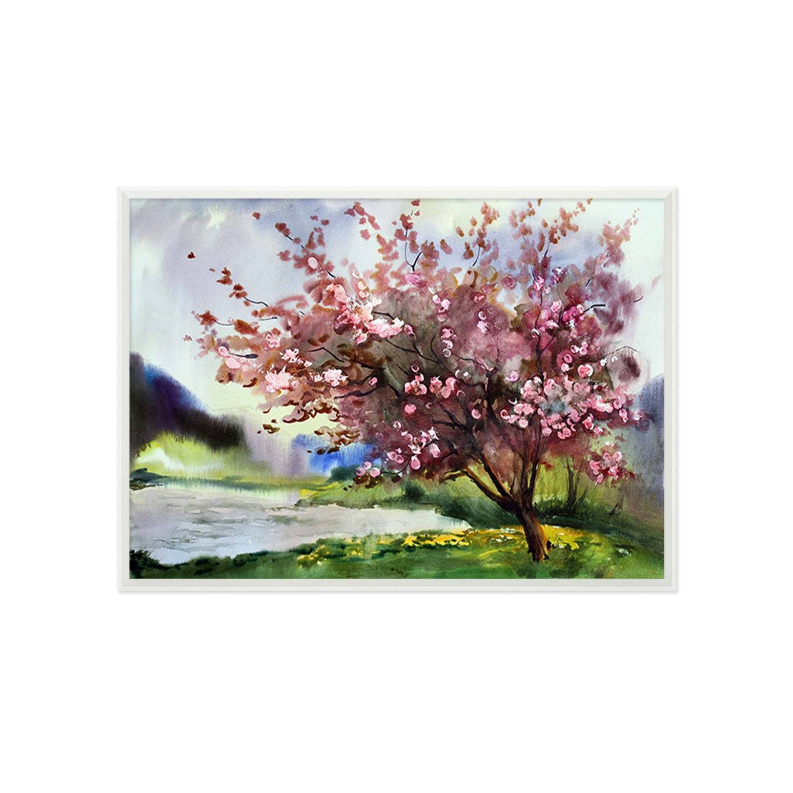 3D Tree Blossom 171 Fake Framed Print Painting Wallpaper AJ Creativity Home 