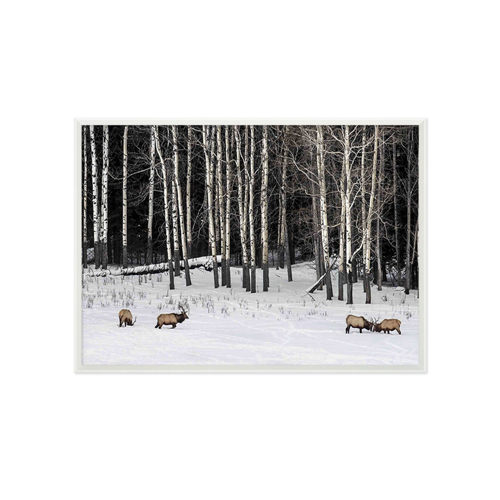3D Snow Tree 099 Fake Framed Print Painting Wallpaper AJ Creativity Home 