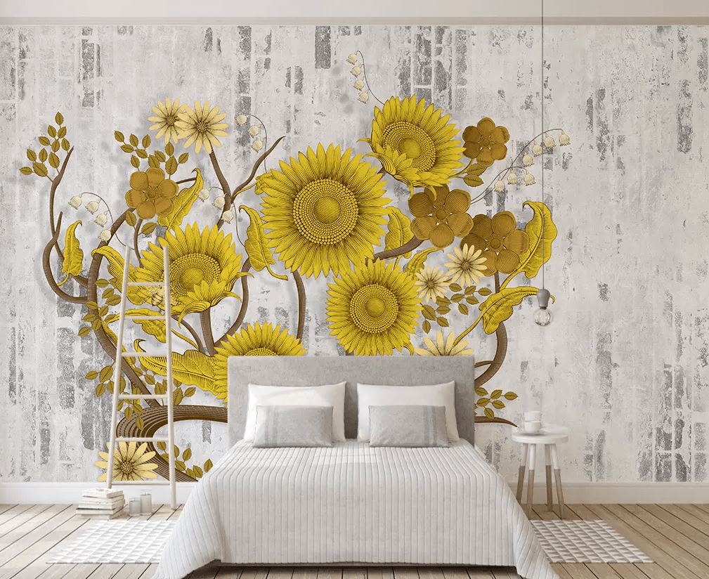 3D Yellow Sunflower 256 Wallpaper AJ Wallpaper 2 