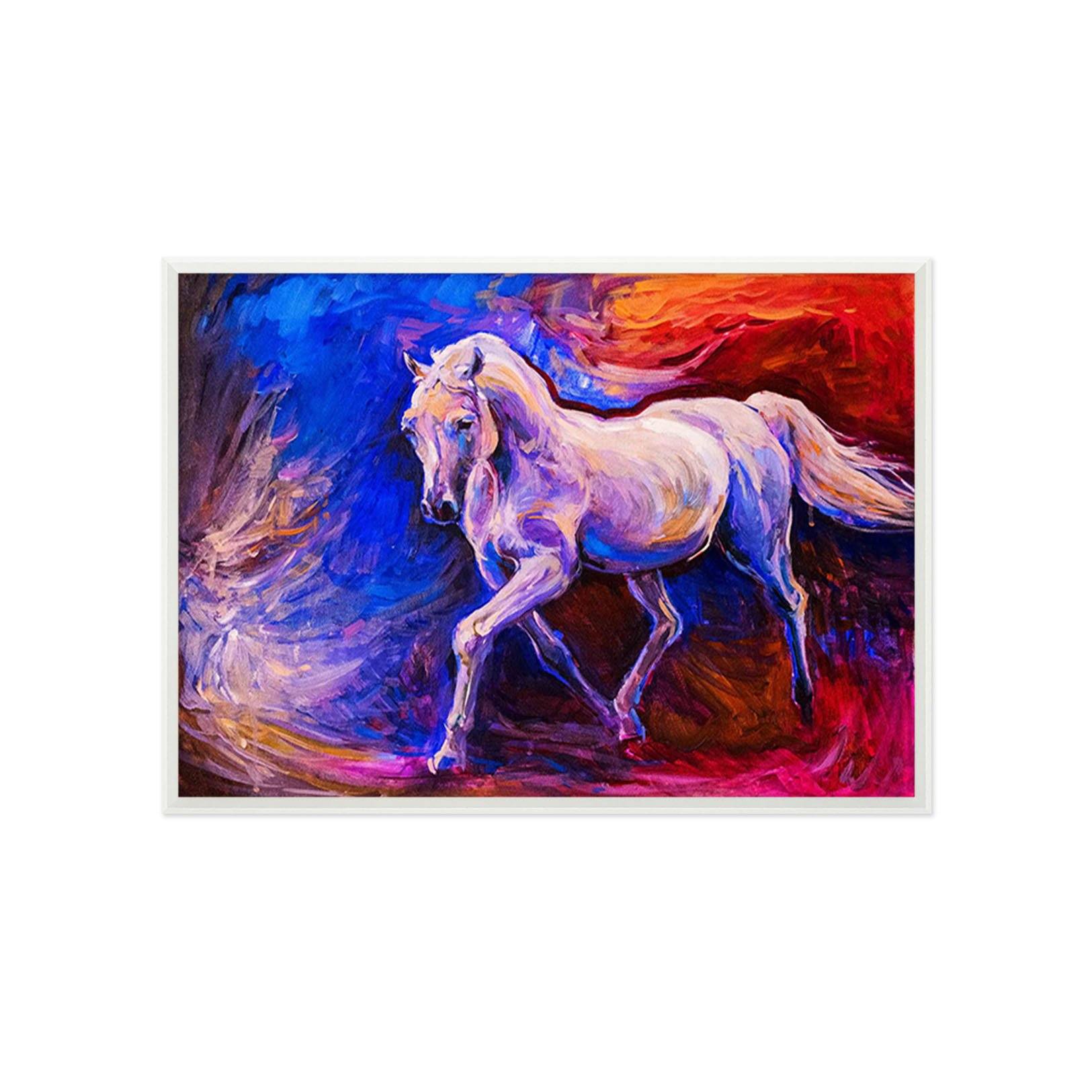 3D White Horse 193 Fake Framed Print Painting Wallpaper AJ Creativity Home 