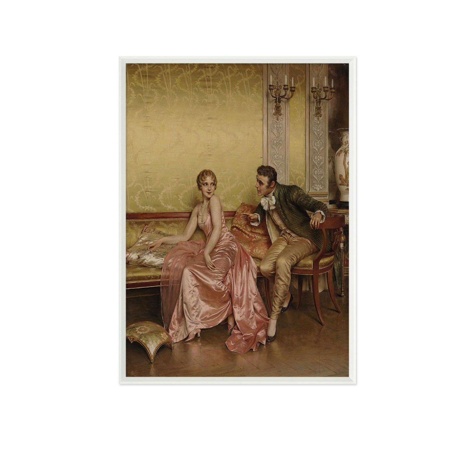 3D Sofa Chat 150 Fake Framed Print Painting Wallpaper AJ Creativity Home 