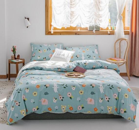 3D Light Blue Floral 17069 Bed Pillowcases Quilt