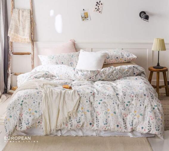3D White Floral 16033 Bed Pillowcases Quilt