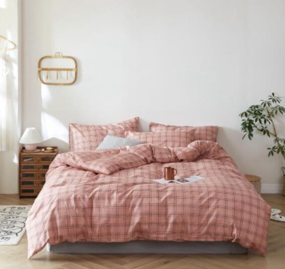 3D Red Plaid 30011 Bed Pillowcases Quilt
