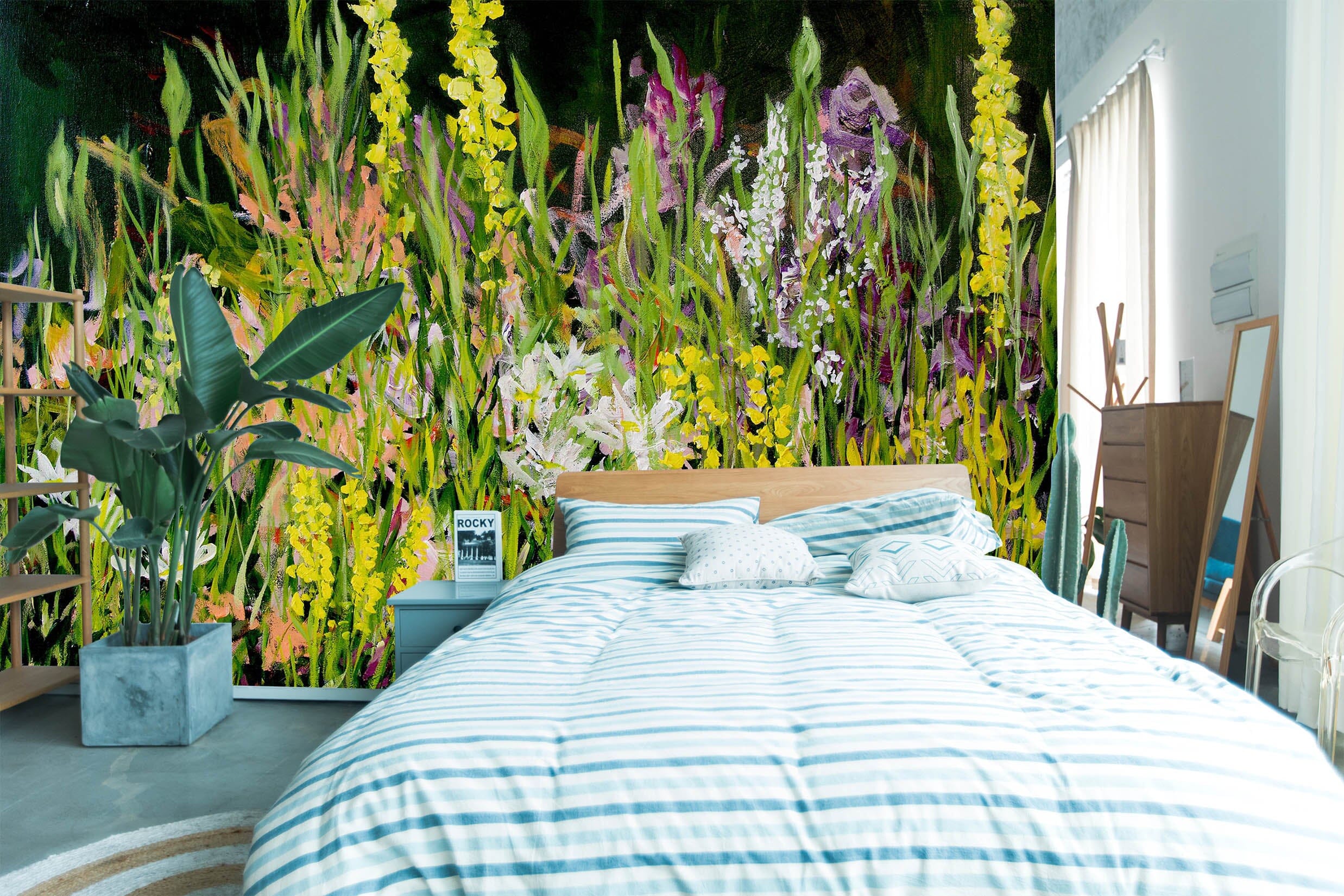 3D Colored Flowers 211 Allan P. Friedlander Wall Mural Wall Murals Wallpaper AJ Wallpaper 2 