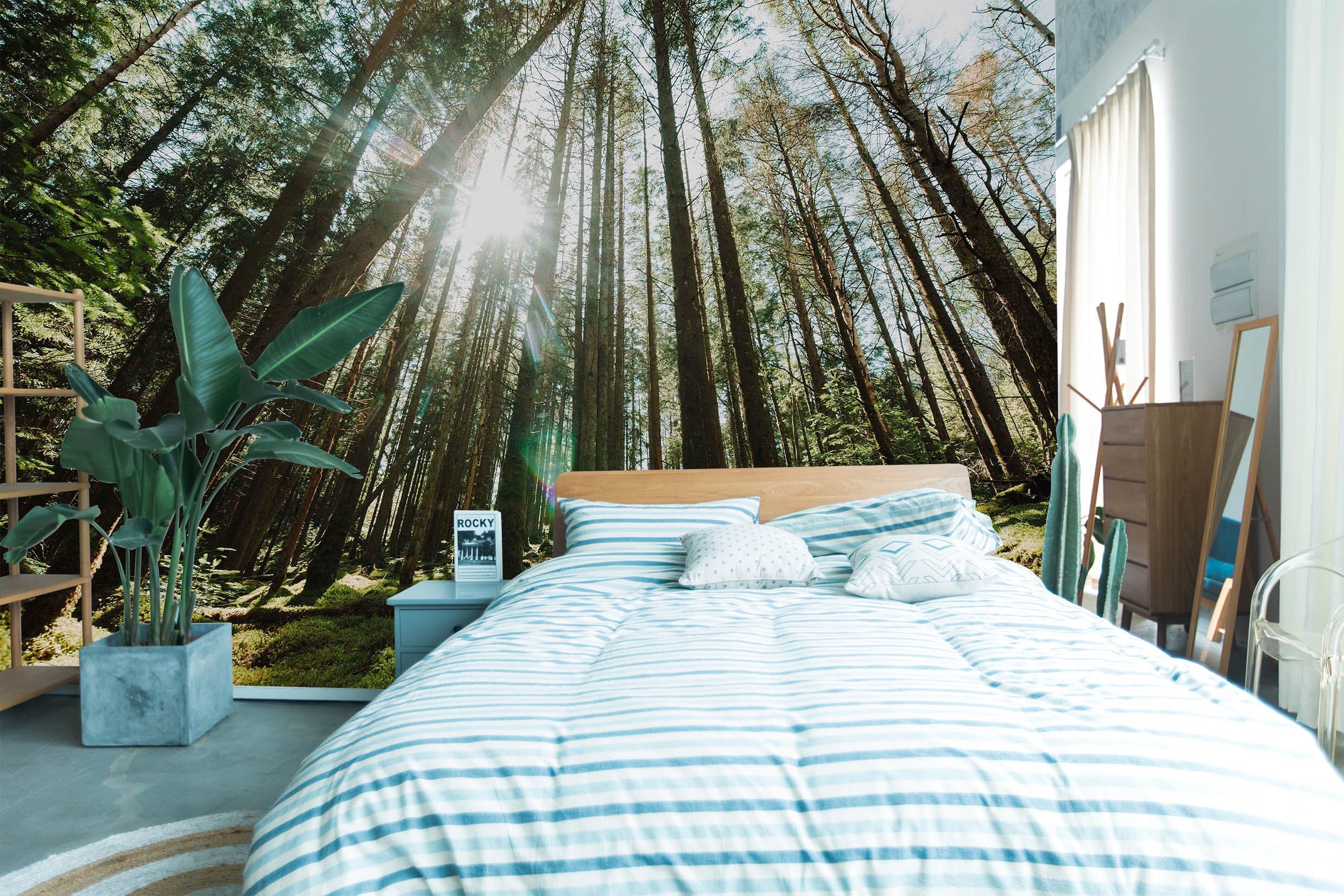 3D Forest Sunshine 107 Wall Murals Wallpaper AJ Wallpaper 2 