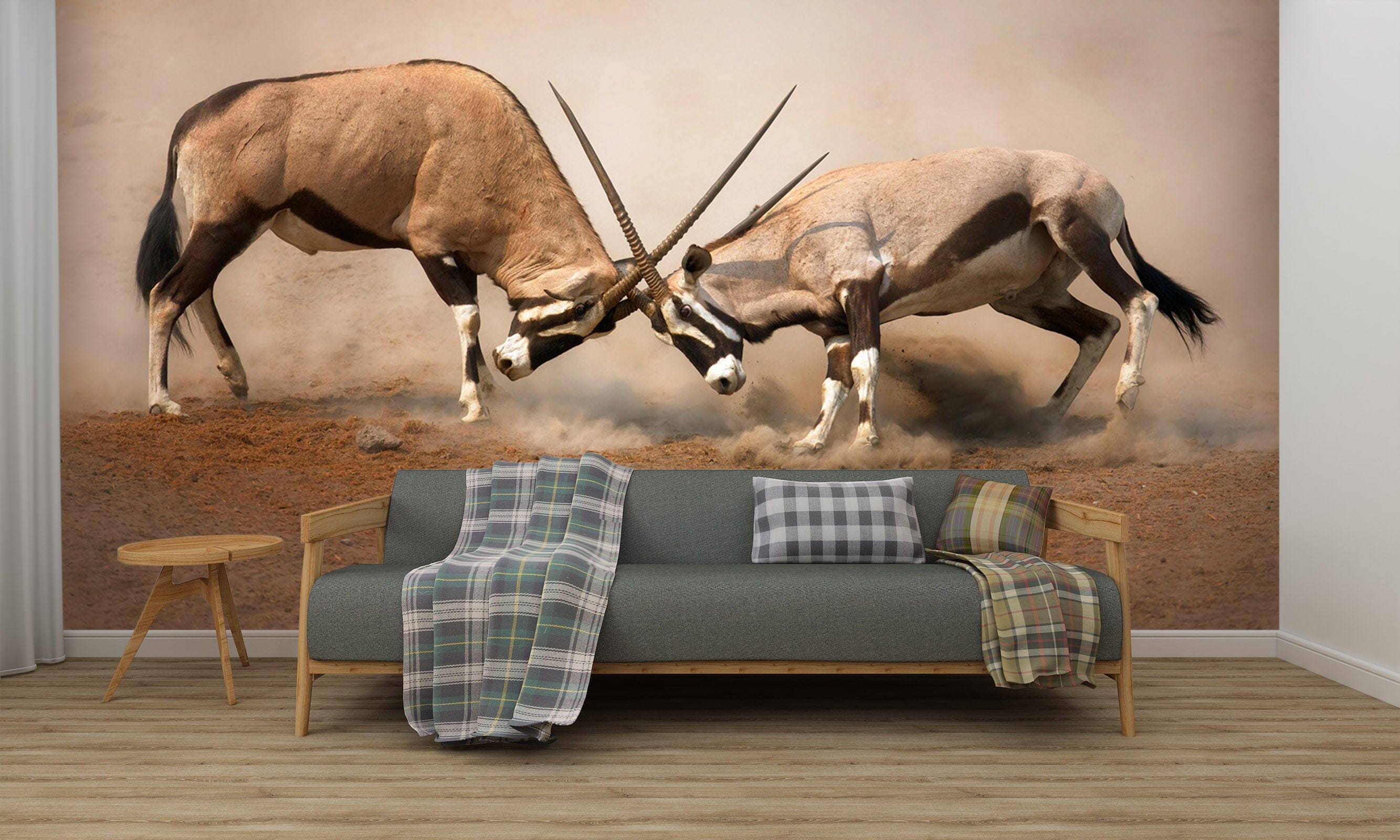3D Antelope Battle 205 Wall Murals Wallpaper AJ Wallpaper 2 