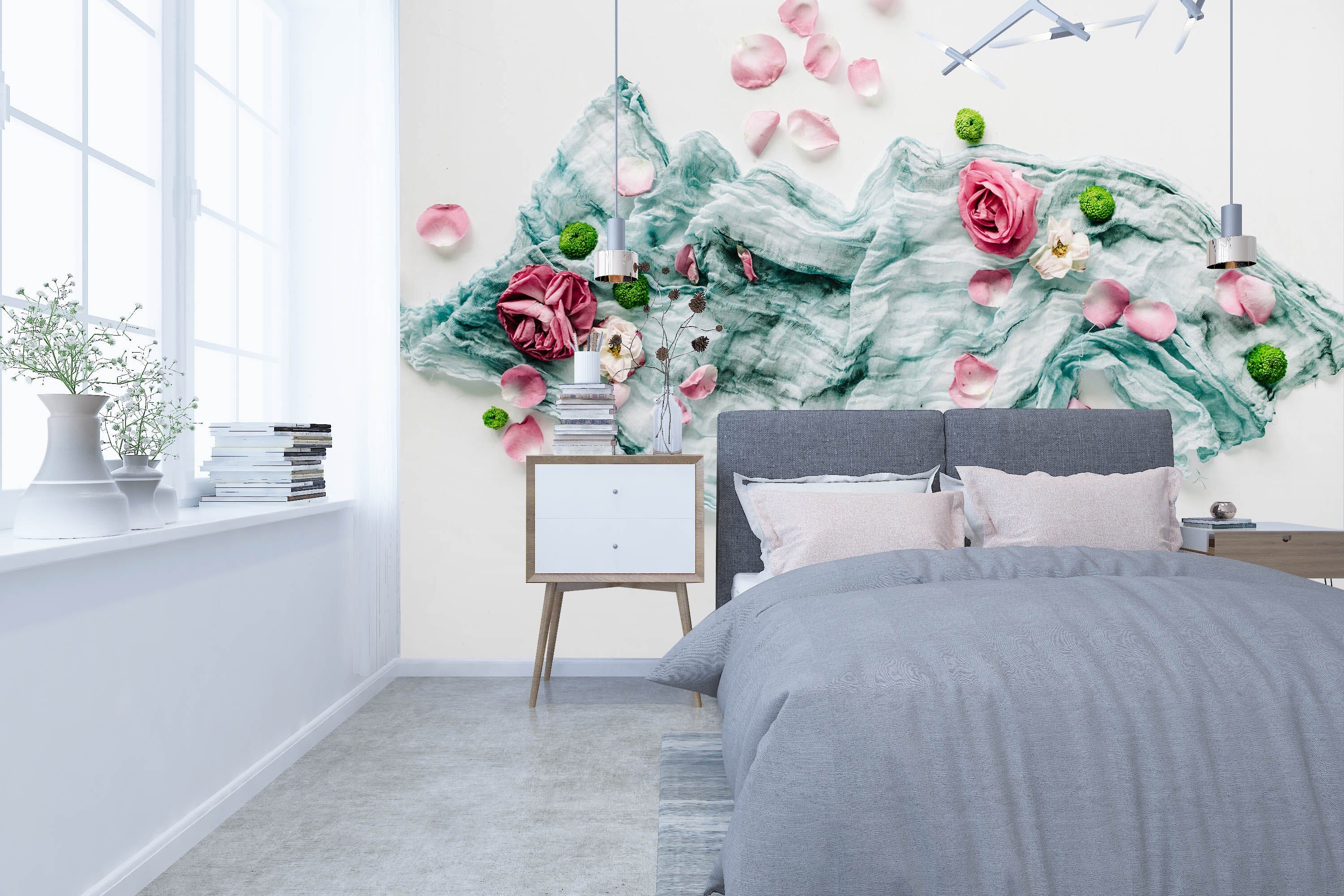 3D Petal Silk 1615 Wall Murals Wallpaper AJ Wallpaper 2 