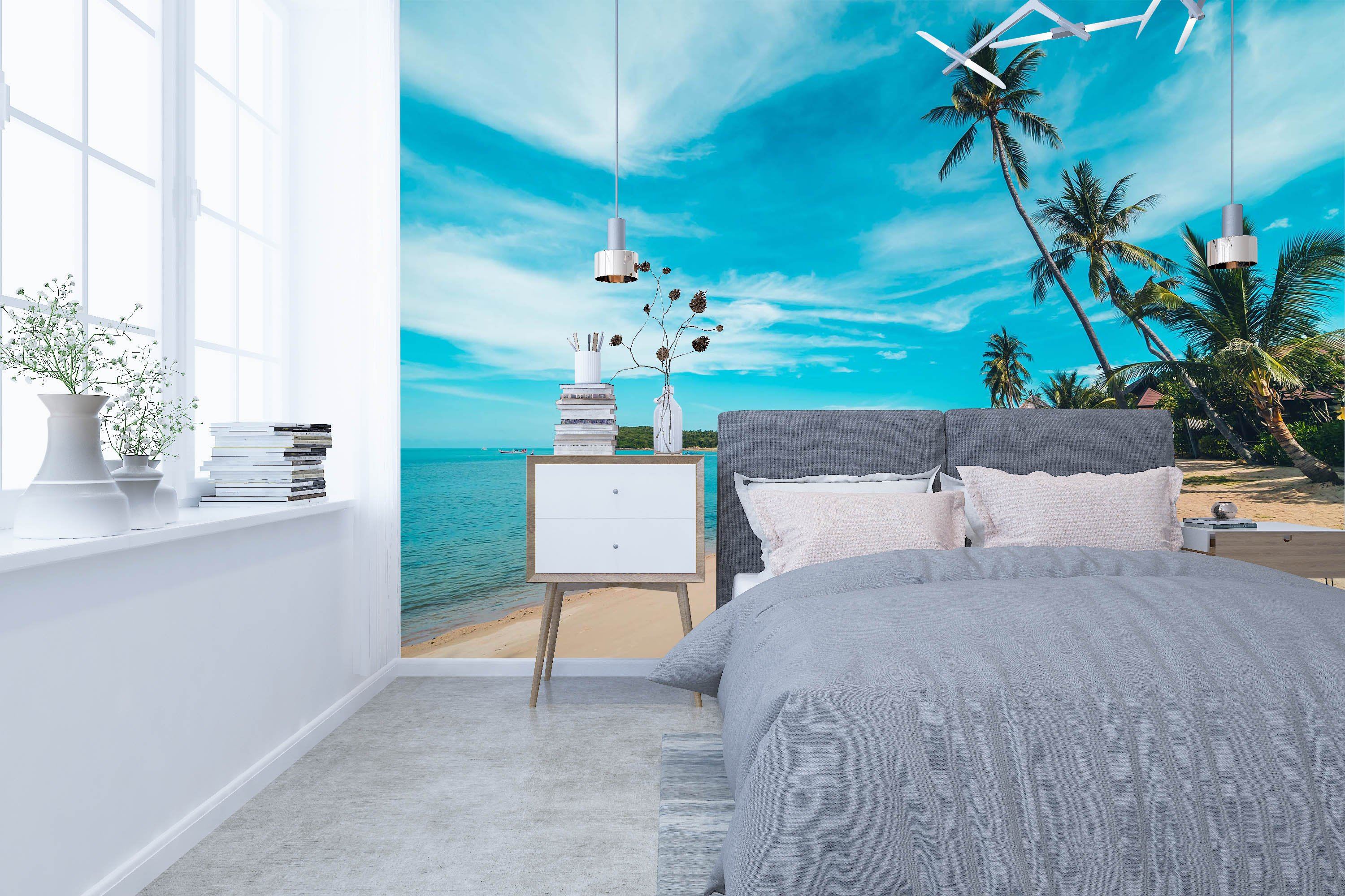 3D Blue Sky Beach 103 Wall Murals Wallpaper AJ Wallpaper 2 