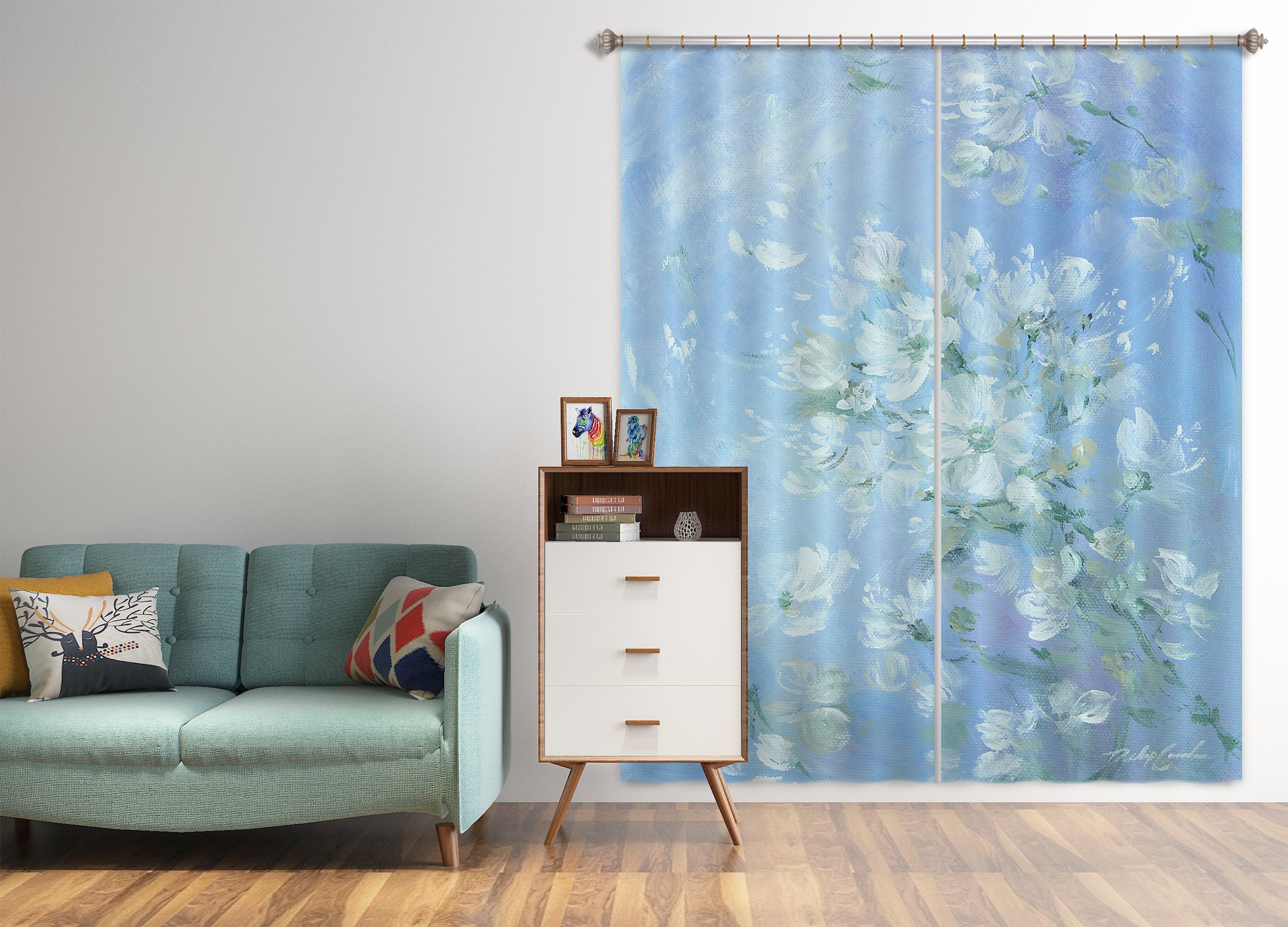 3D Sweet Wild Roses 2198 Debi Coules Curtain Curtains Drapes
