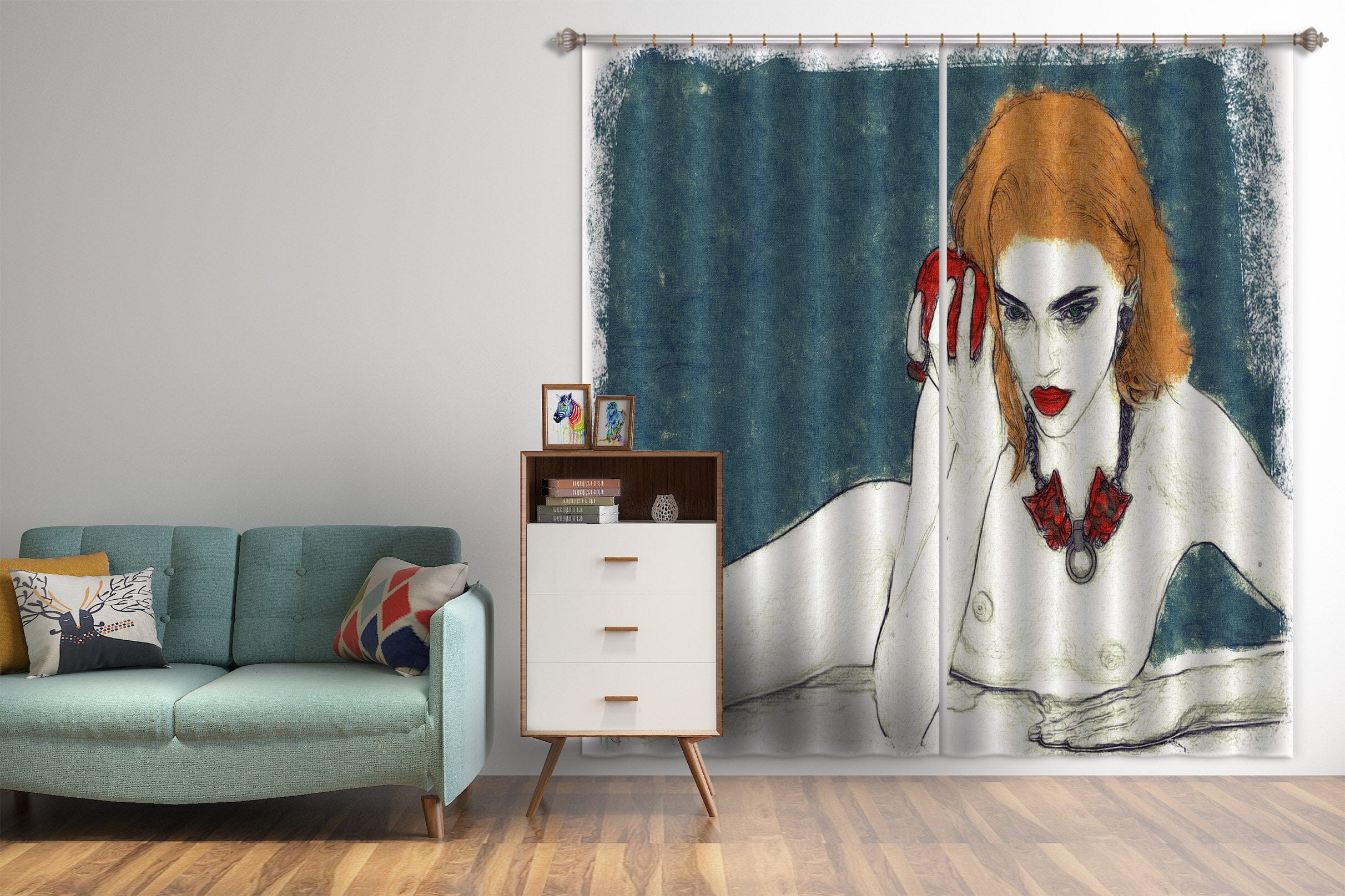 3D Sexy Goddess 049 Marco Cavazzana Curtain Curtains Drapes Curtains AJ Creativity Home 