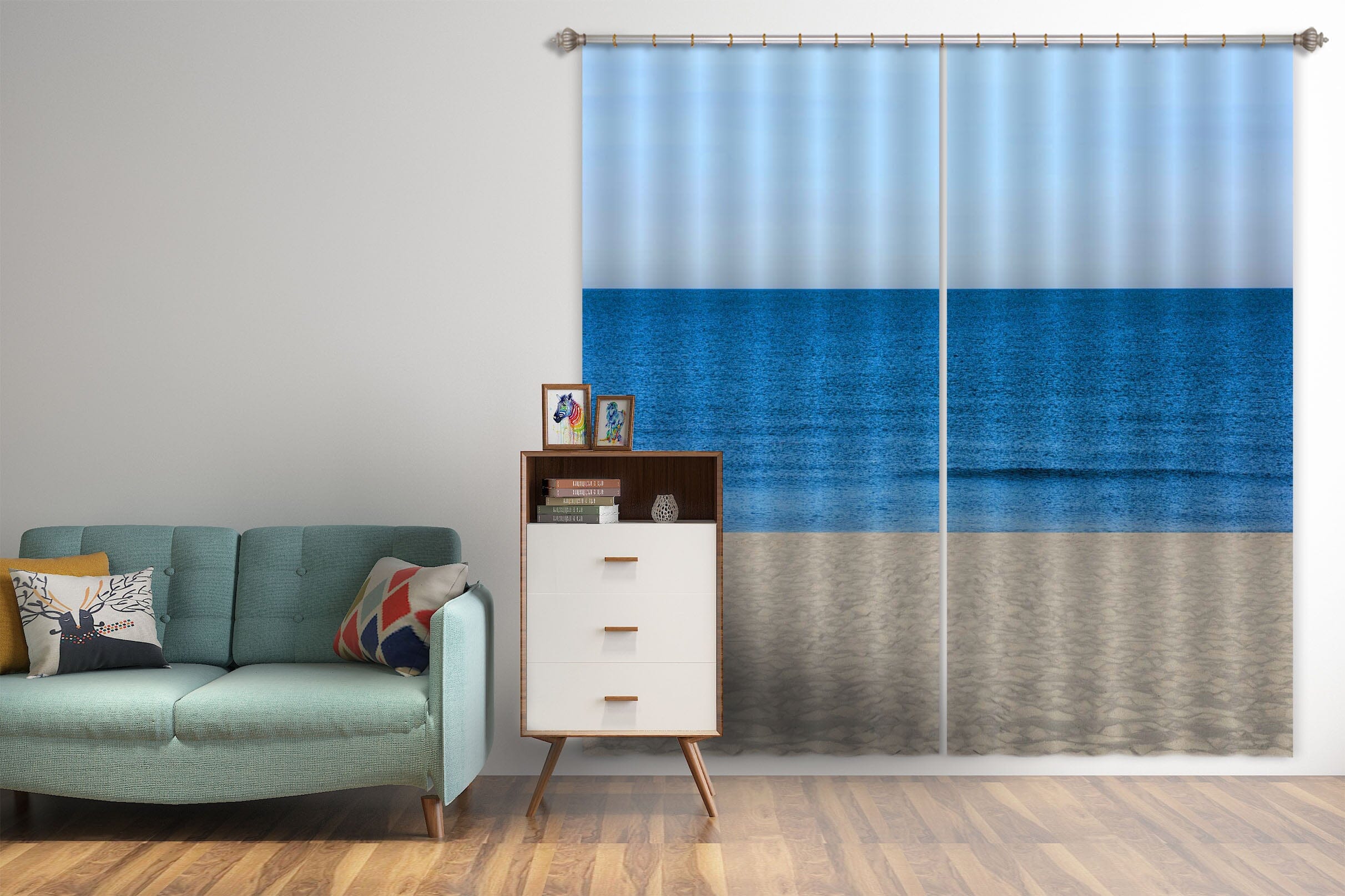 3D Sea Boat 110 Marco Carmassi Curtain Curtains Drapes Curtains AJ Creativity Home 