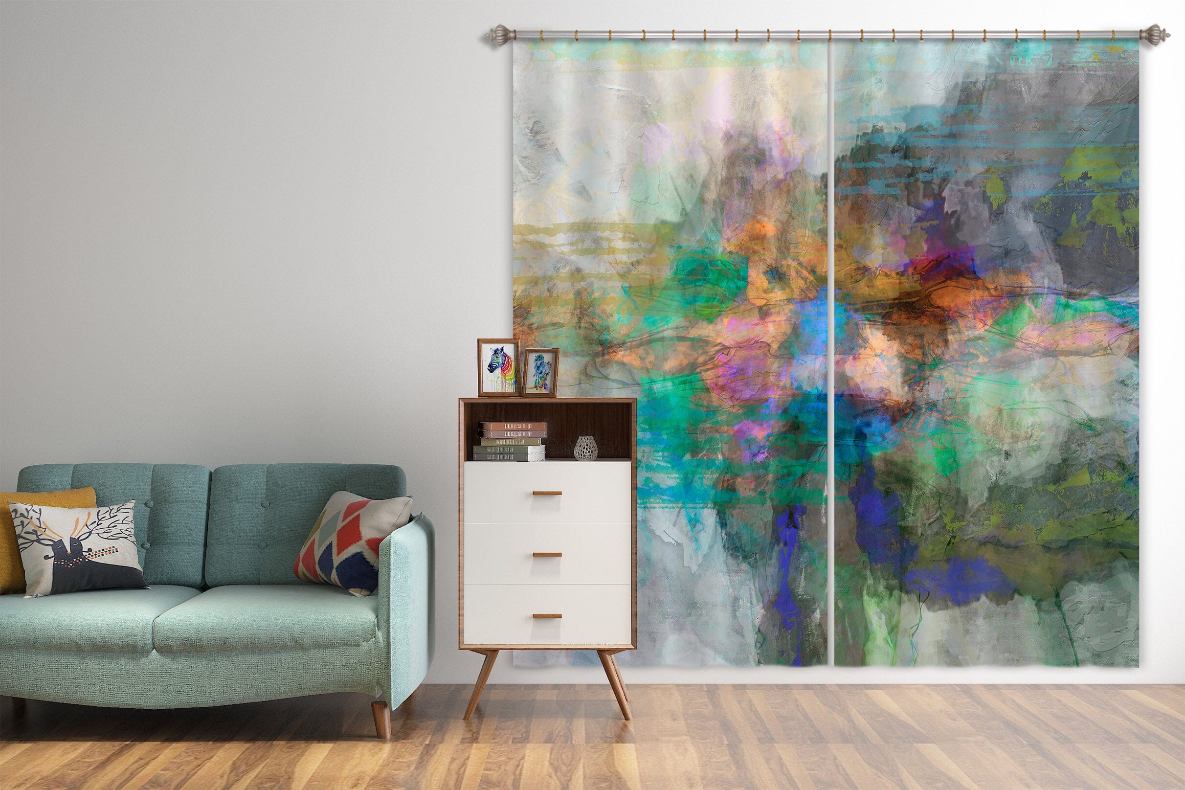 3D Color Collision 237 Michael Tienhaara Curtain Curtains Drapes Curtains AJ Creativity Home 