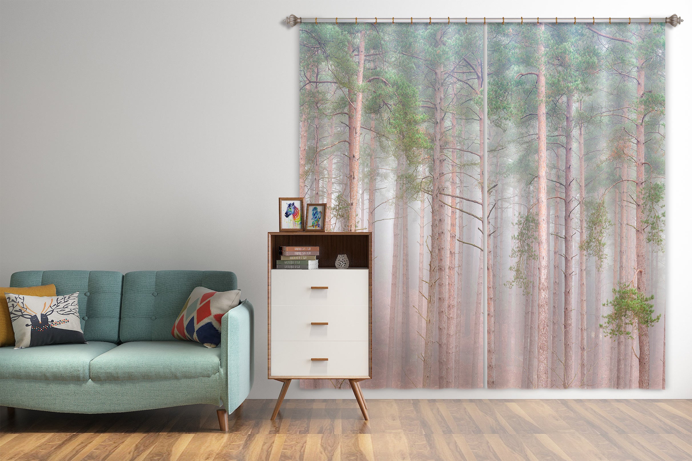 3D Tree Trunk 6595 Assaf Frank Curtain Curtains Drapes