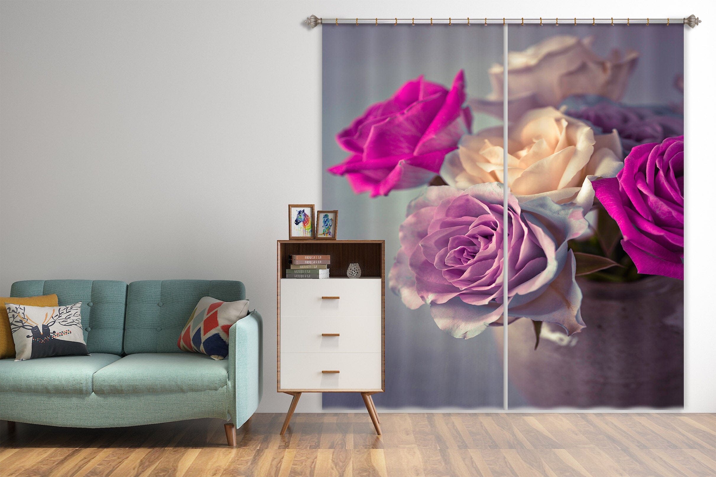 3D Color Rose 210 Assaf Frank Curtain Curtains Drapes Curtains AJ Creativity Home 