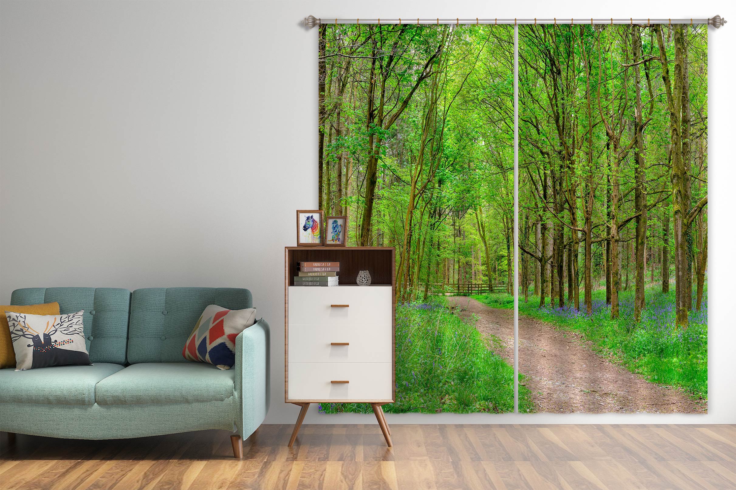 3D Green Grass 6596 Assaf Frank Curtain Curtains Drapes