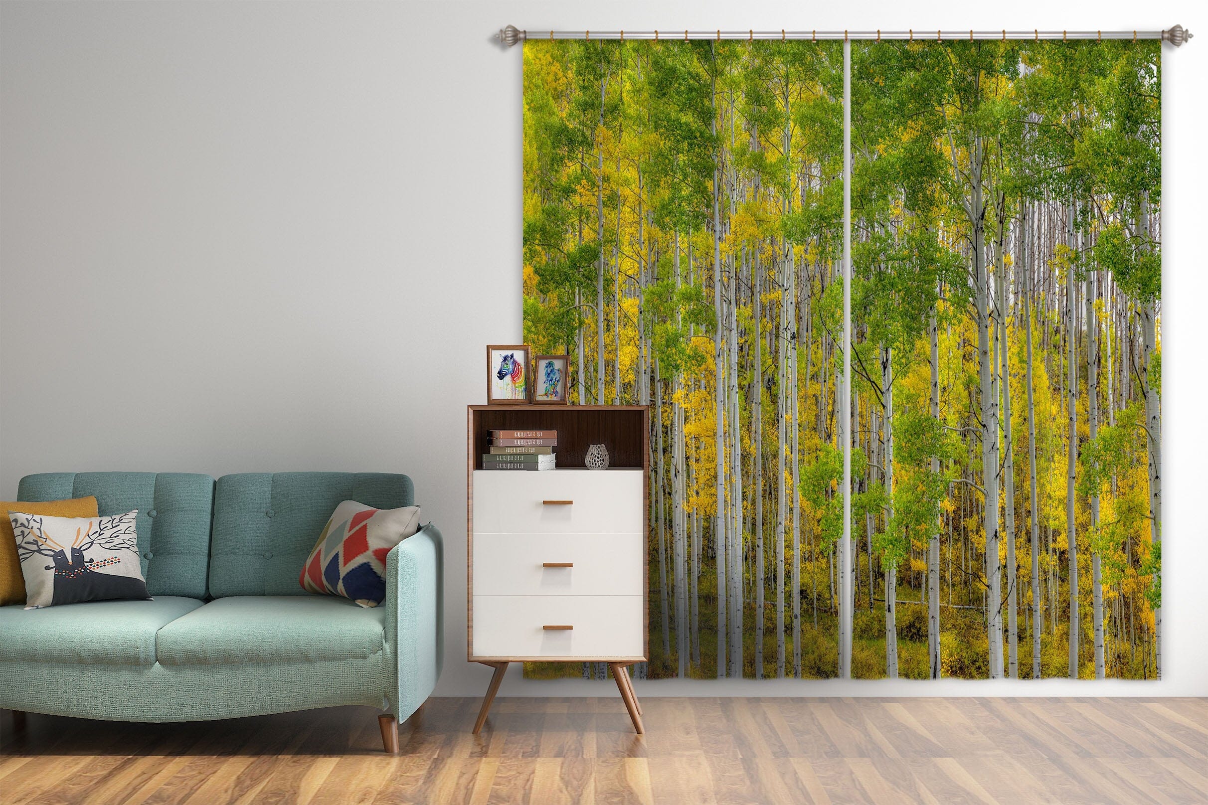 3D Autumn Forest 166 Marco Carmassi Curtain Curtains Drapes Curtains AJ Creativity Home 
