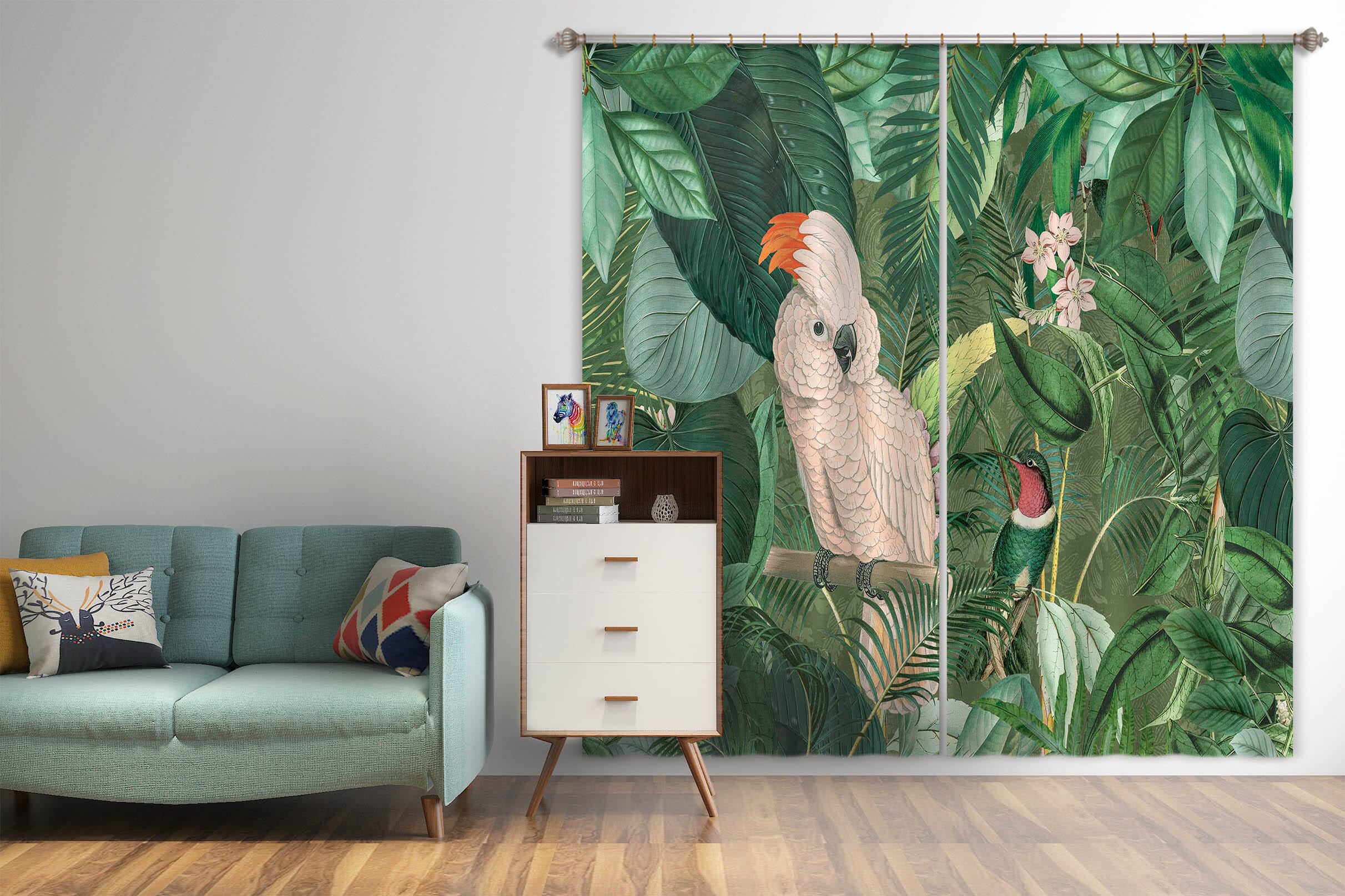 3D Jungle Friends 065 Andrea haase Curtain Curtains Drapes Curtains AJ Creativity Home 