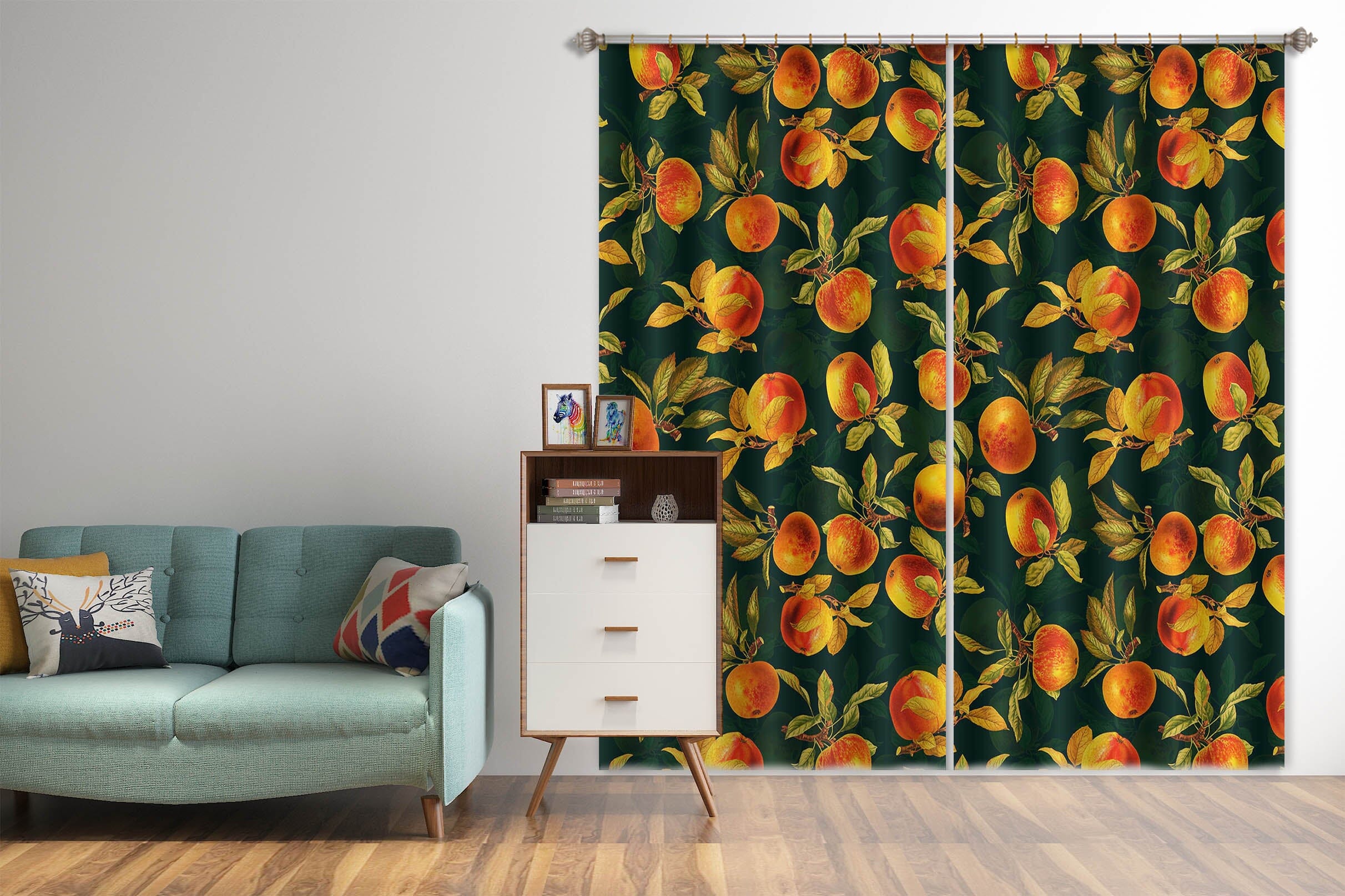 3D Orange Tree 165 Uta Naumann Curtain Curtains Drapes Curtains AJ Creativity Home 