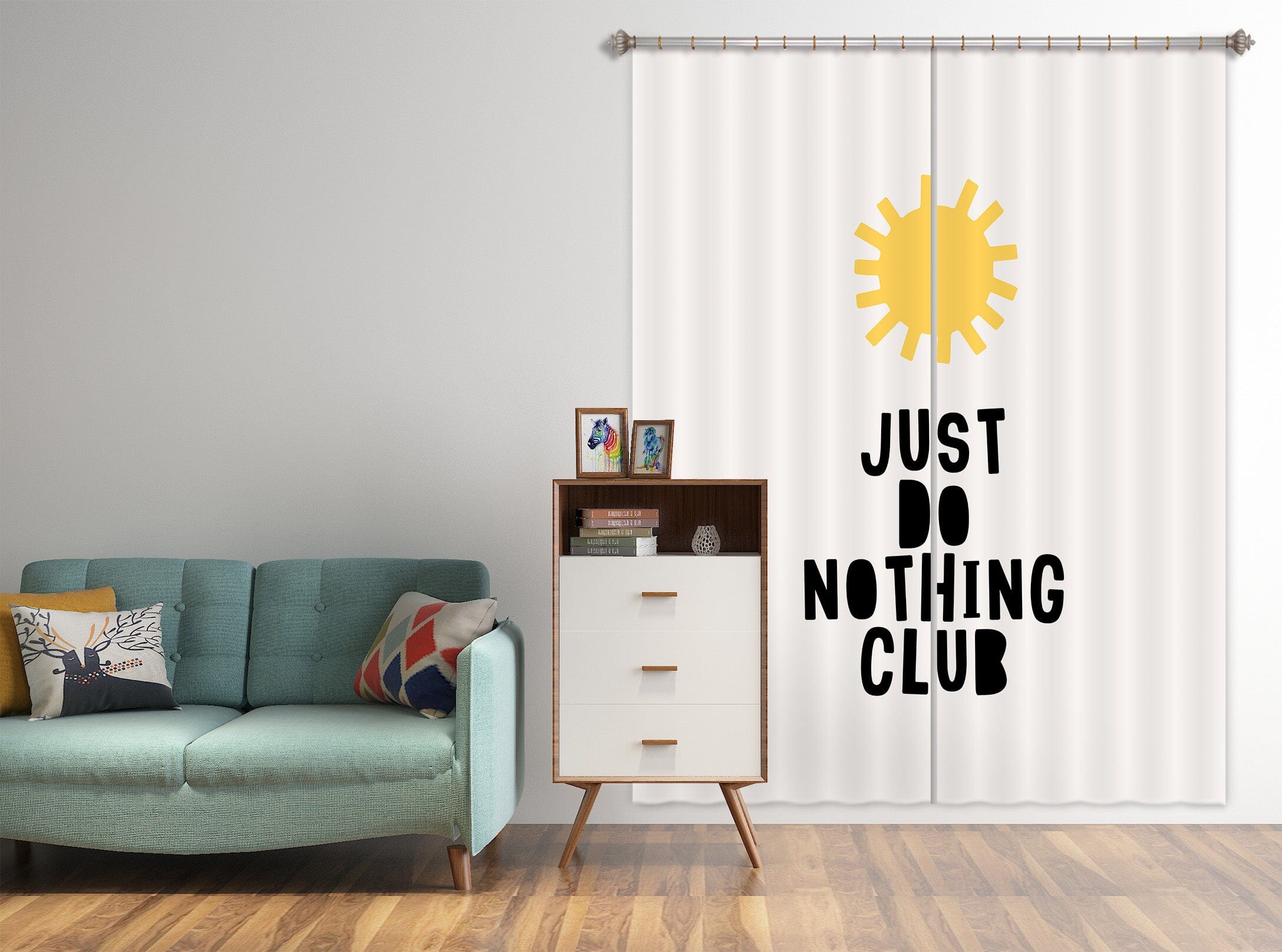 3D Yellow Gear 1040 Boris Draschoff Curtain Curtains Drapes Curtains AJ Creativity Home 