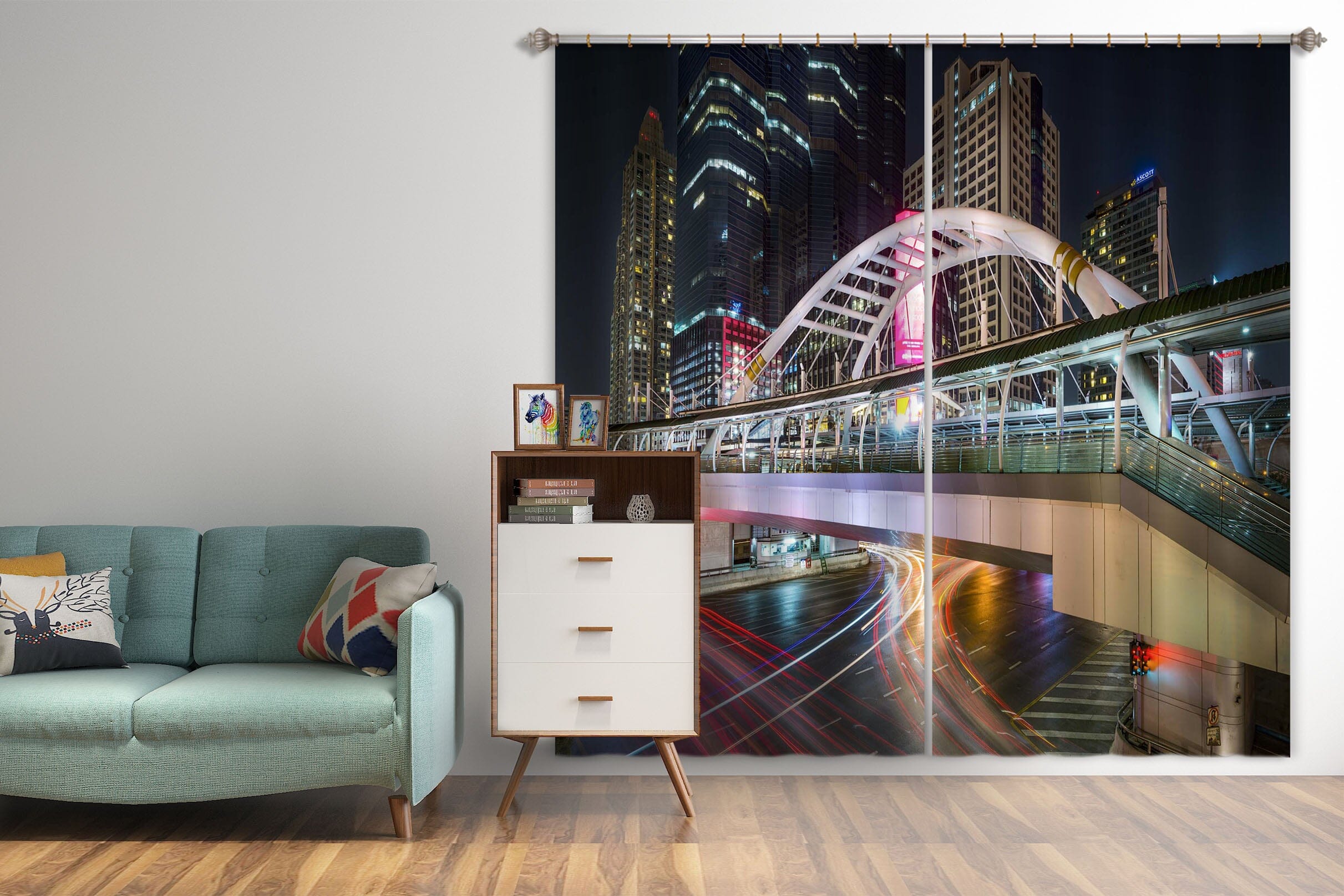 3D Light Bridge 158 Marco Carmassi Curtain Curtains Drapes Curtains AJ Creativity Home 