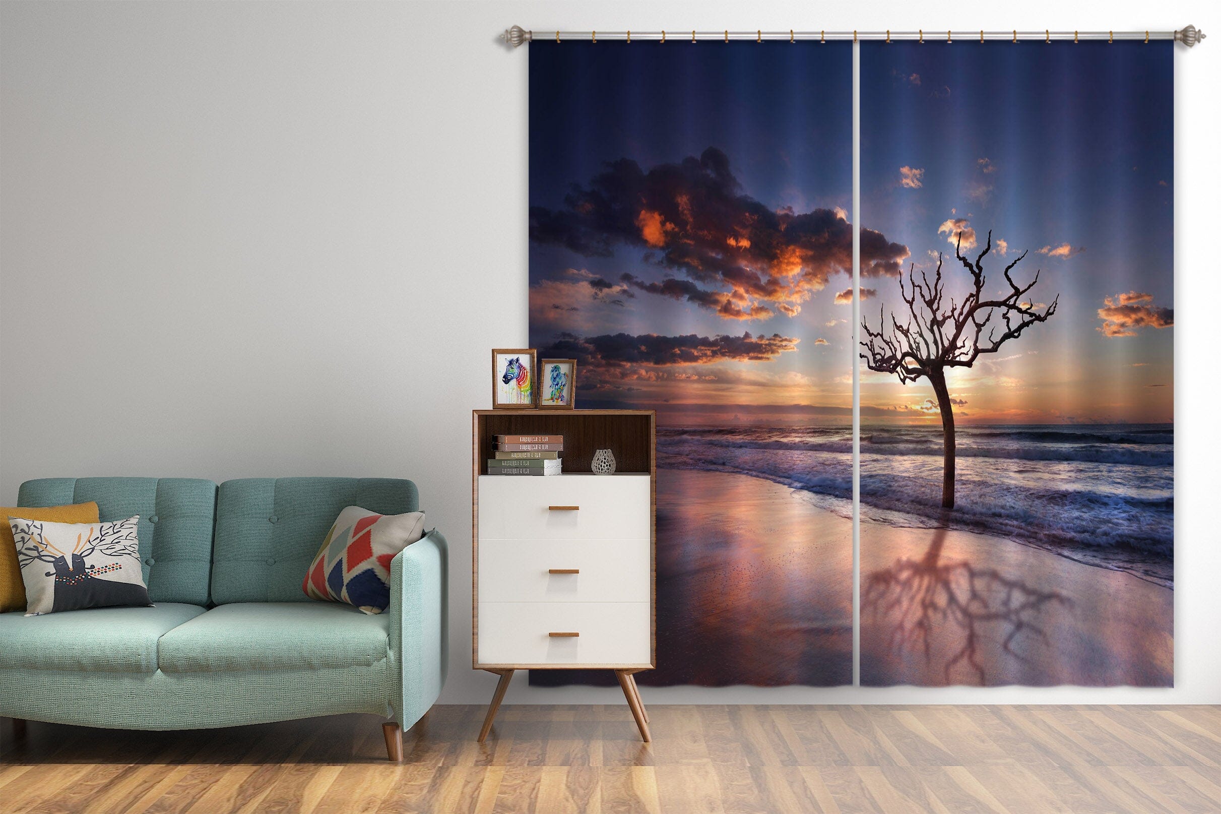 3D Sea Tree 178 Marco Carmassi Curtain Curtains Drapes Curtains AJ Creativity Home 