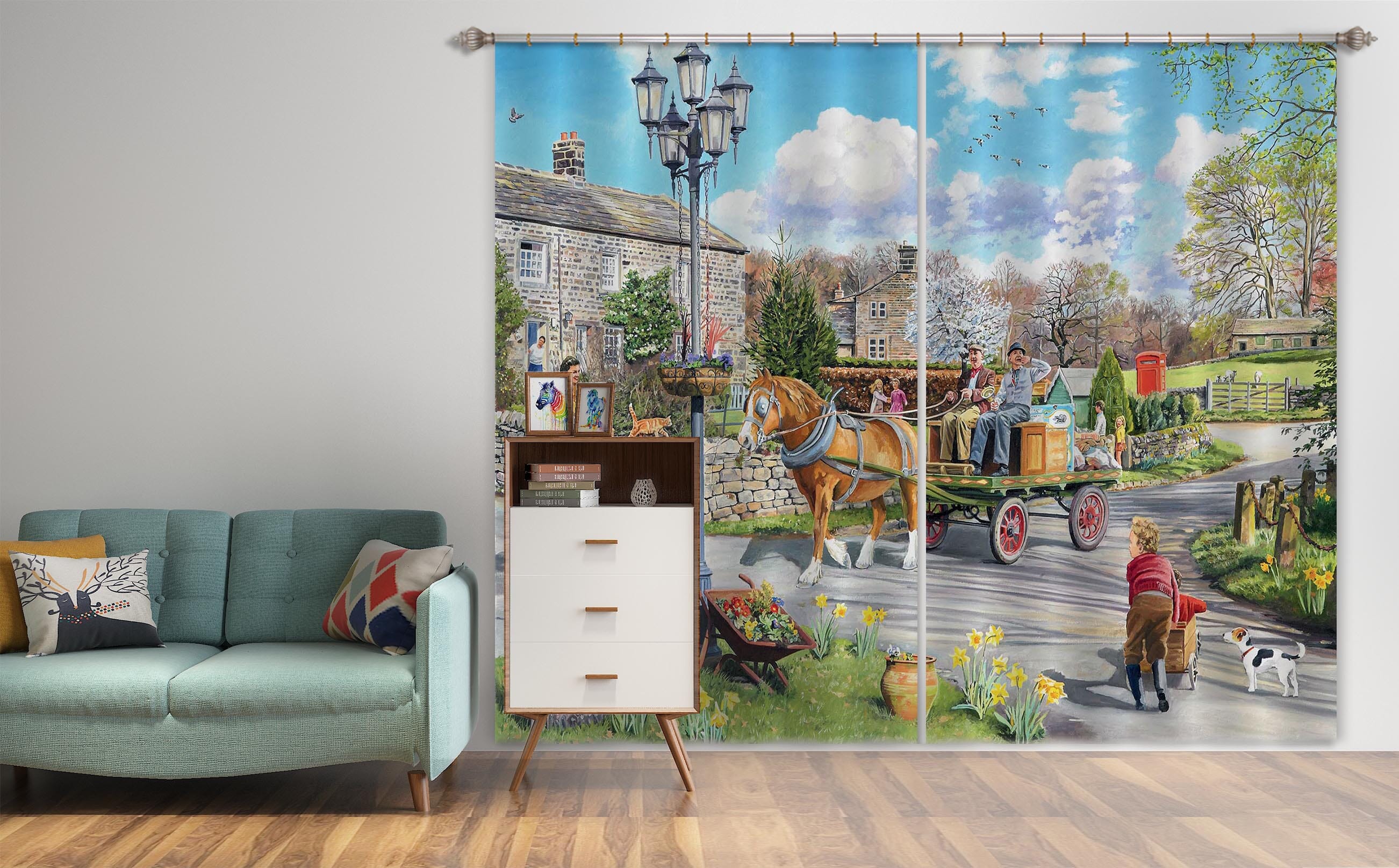 3D Carriage 088 Trevor Mitchell Curtain Curtains Drapes Curtains AJ Creativity Home 