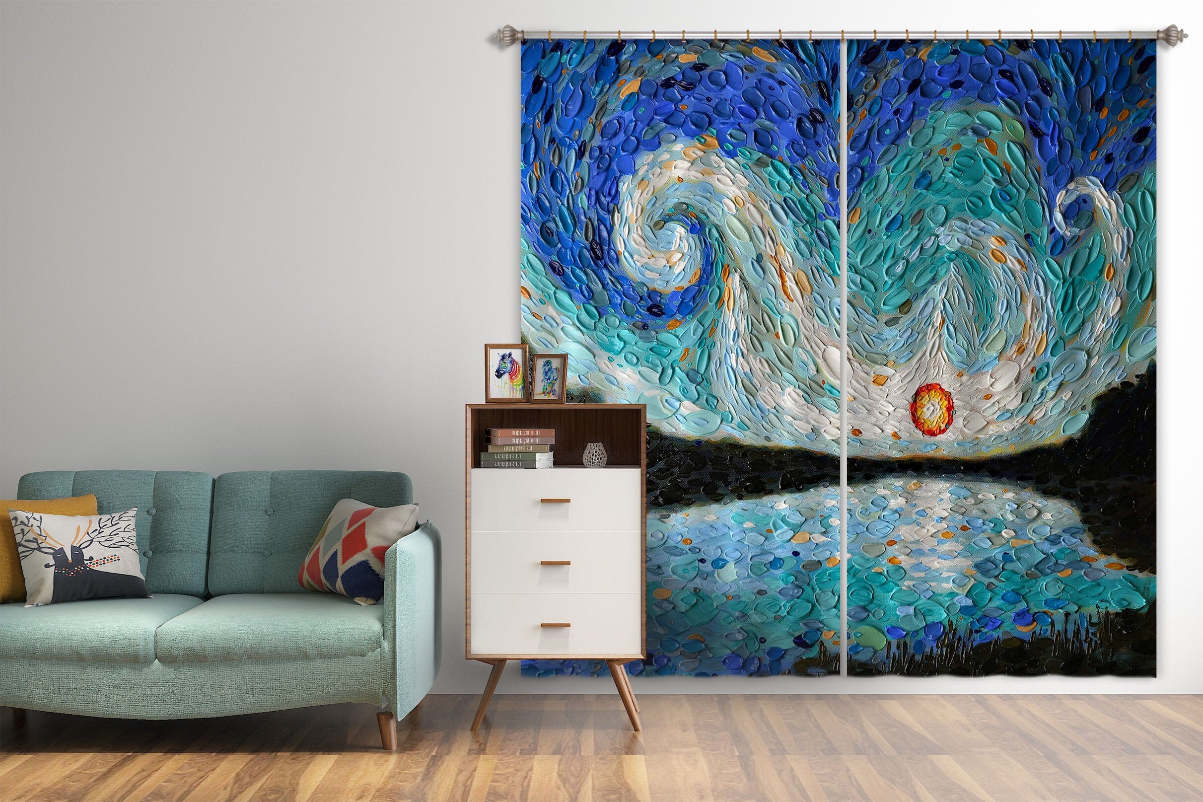 3D Eye Of The Sky 037 Dena Tollefson Curtain Curtains Drapes Curtains AJ Creativity Home 