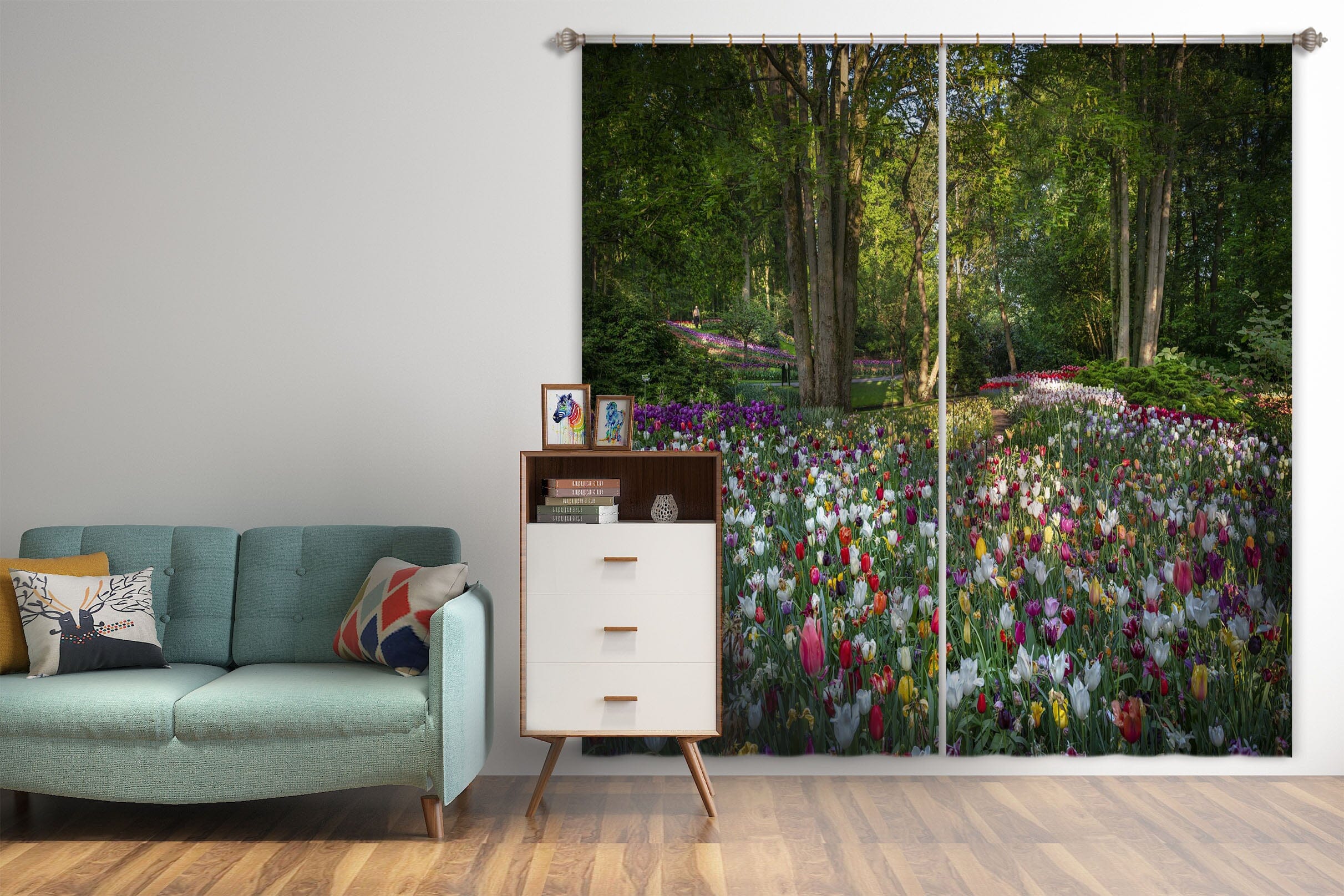 3D Green Forest 146 Marco Carmassi Curtain Curtains Drapes Curtains AJ Creativity Home 