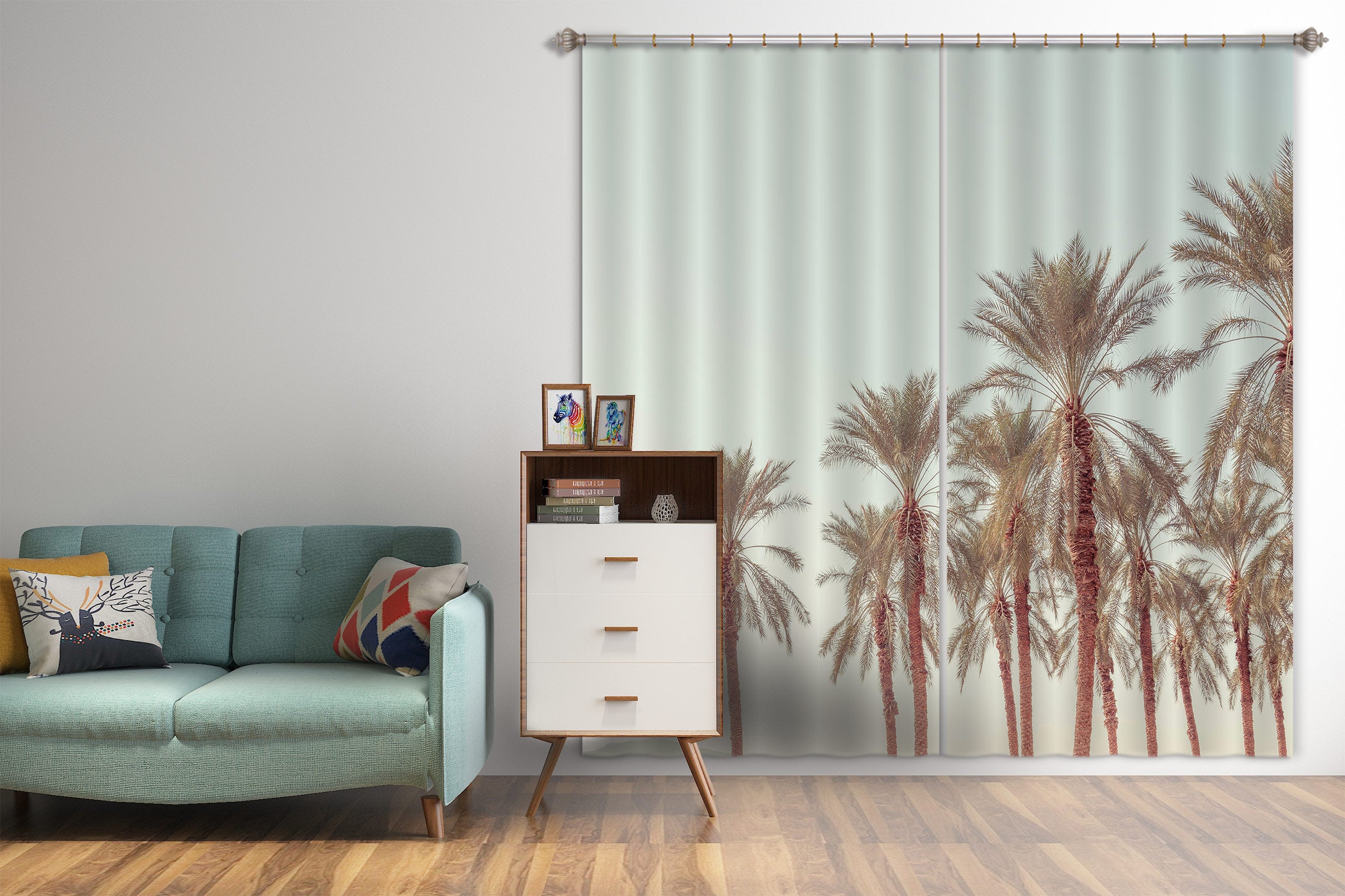 3D Coconut Tree 078 Assaf Frank Curtain Curtains Drapes