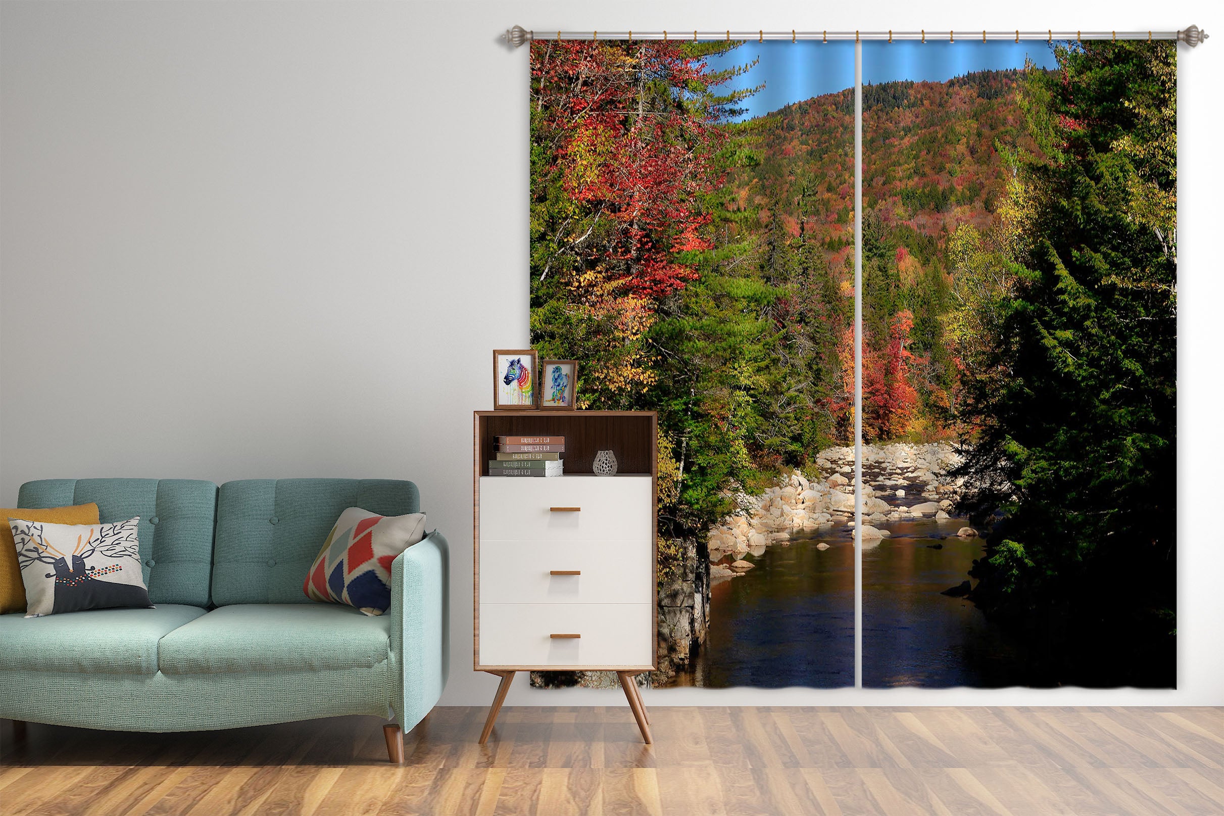 3D River Bend 61235 Kathy Barefield Curtain Curtains Drapes