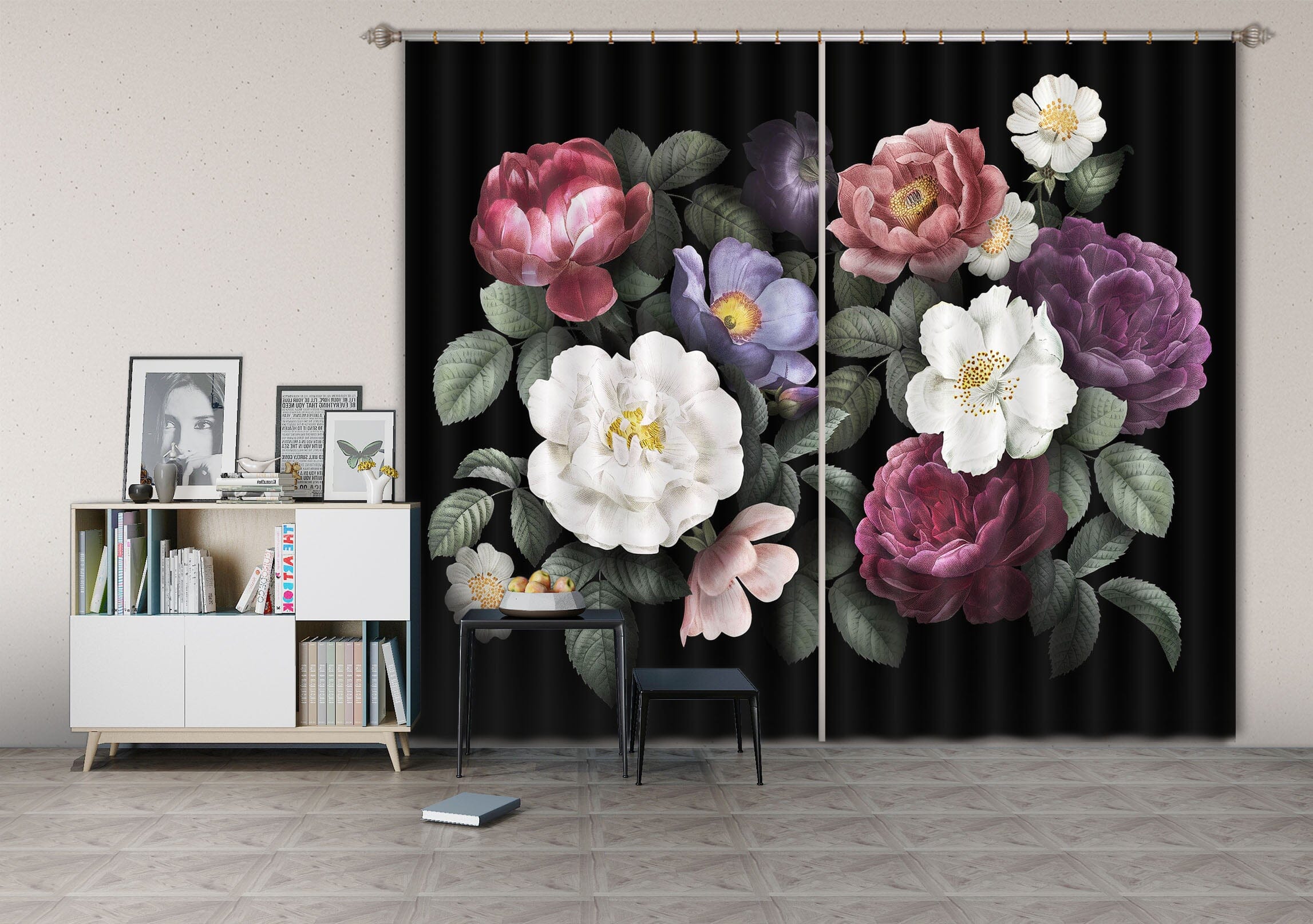 3D Colored Petals 735 Curtains Drapes Wallpaper AJ Wallpaper 