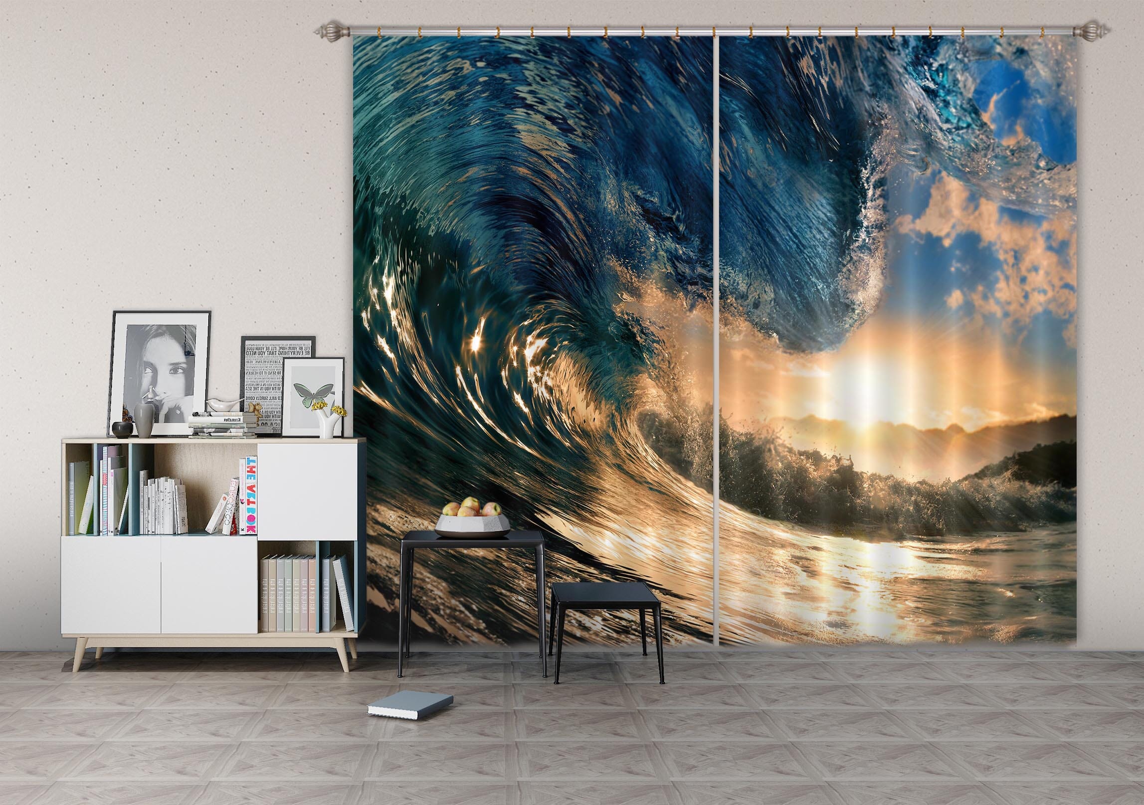 3D Giant Wave 755 Curtains Drapes Wallpaper AJ Wallpaper 