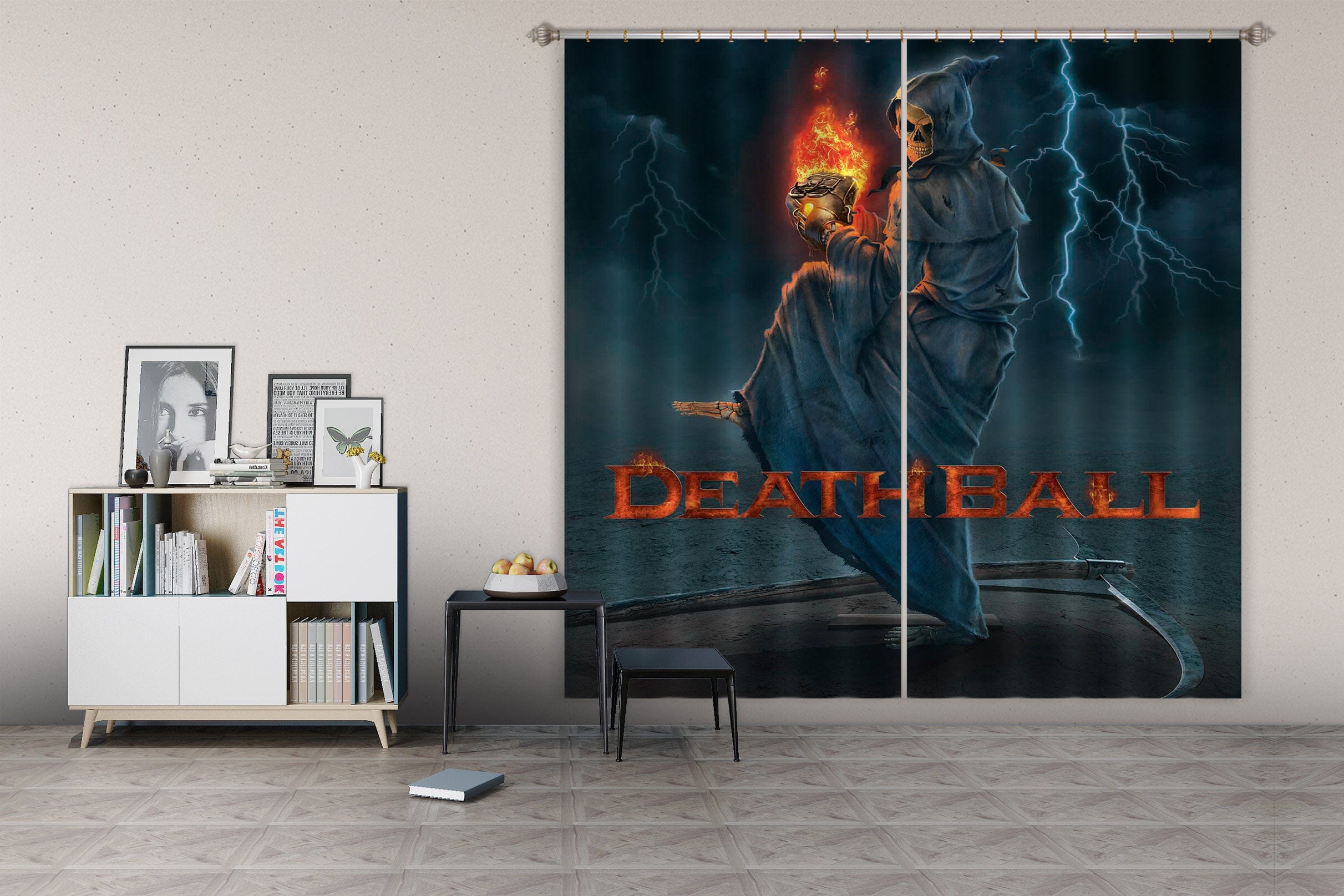 3D Death Ball 028 Vincent Hie Curtain Curtains Drapes Curtains AJ Creativity Home 