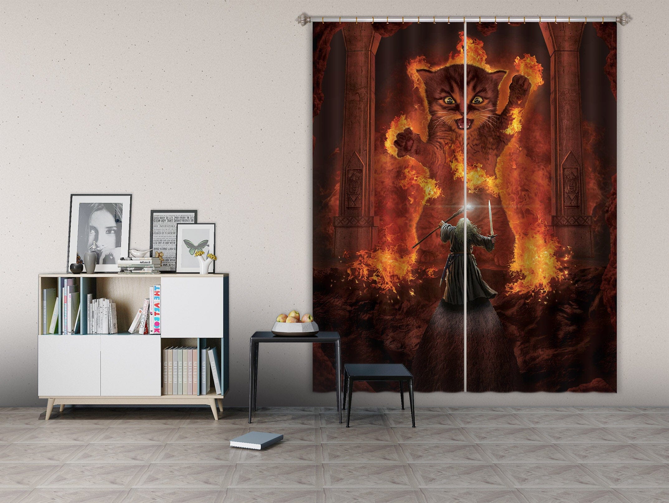 3D You Shall Not Pass 097 Vincent Hie Curtain Curtains Drapes Curtains AJ Creativity Home 