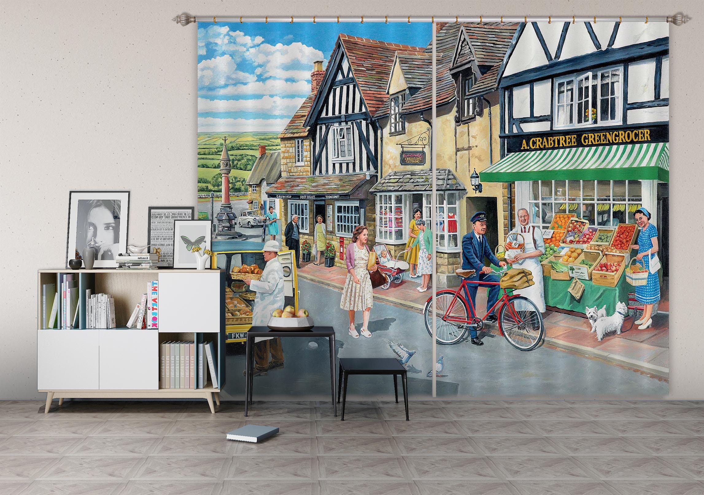 3D Letters For The Greengrocer 075 Trevor Mitchell Curtain Curtains Drapes Curtains AJ Creativity Home 