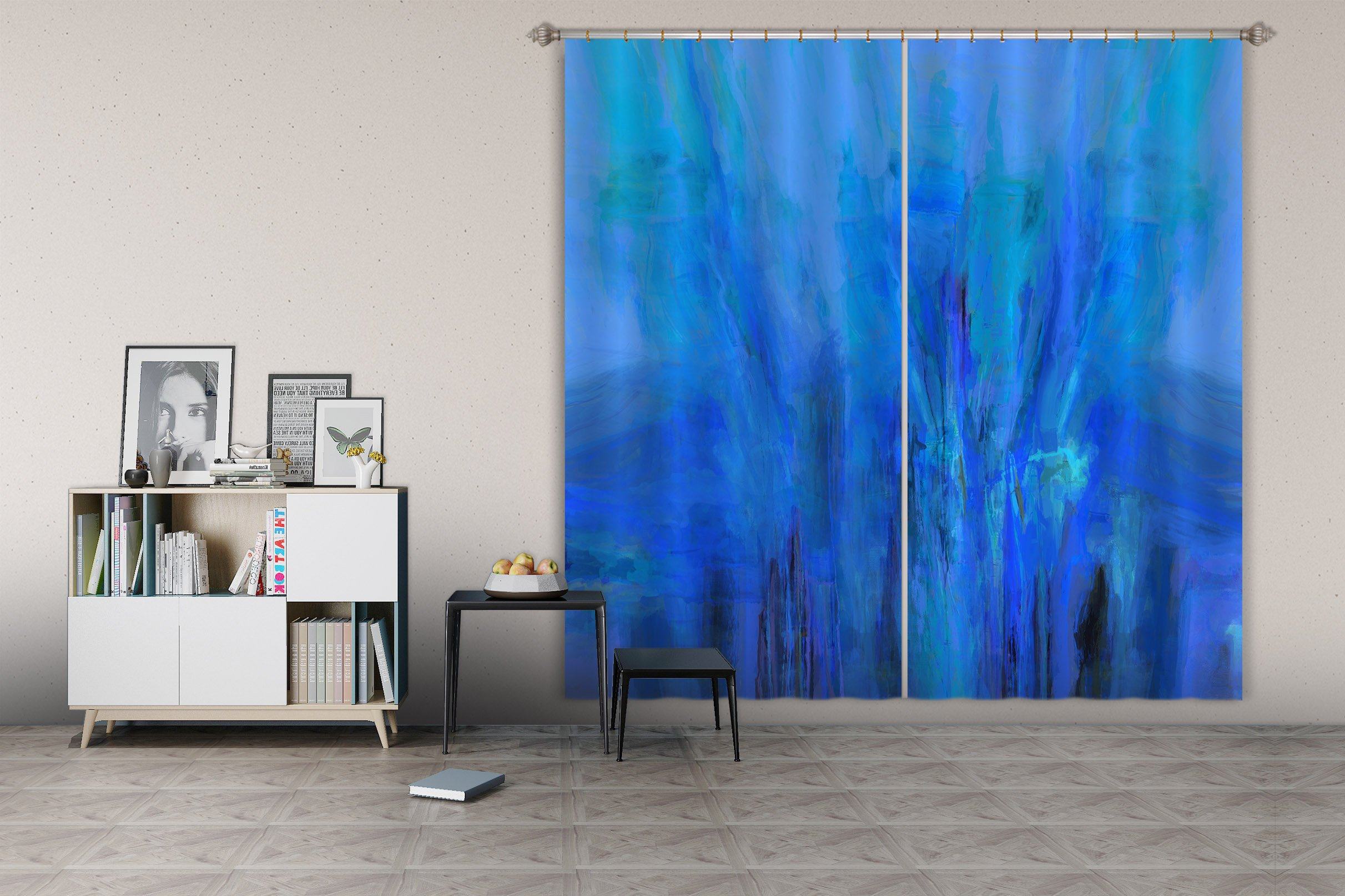 3D Blue Dream 061 Michael Tienhaara Curtain Curtains Drapes Curtains AJ Creativity Home 