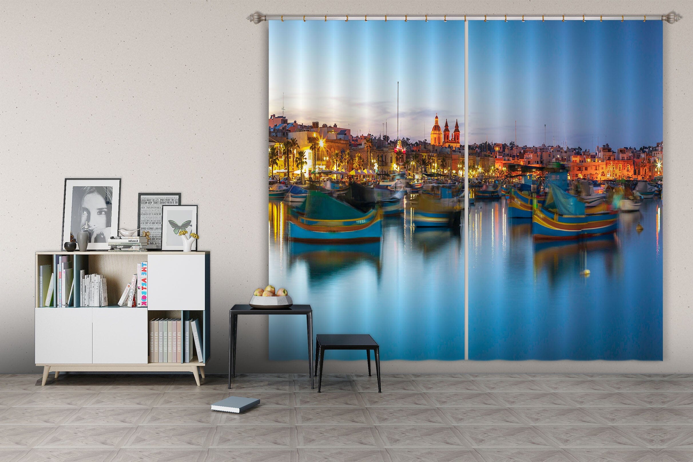 3D Night Lights 011 Assaf Frank Curtain Curtains Drapes Curtains AJ Creativity Home 
