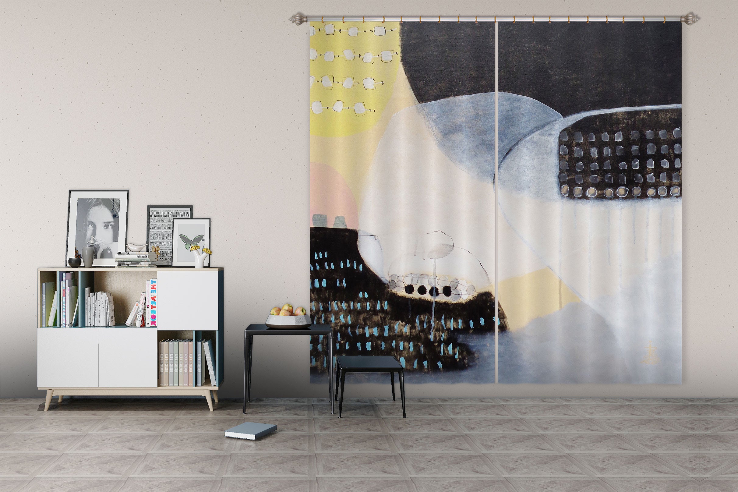 3D Art Paintings 2339 Misako Chida Curtain Curtains Drapes