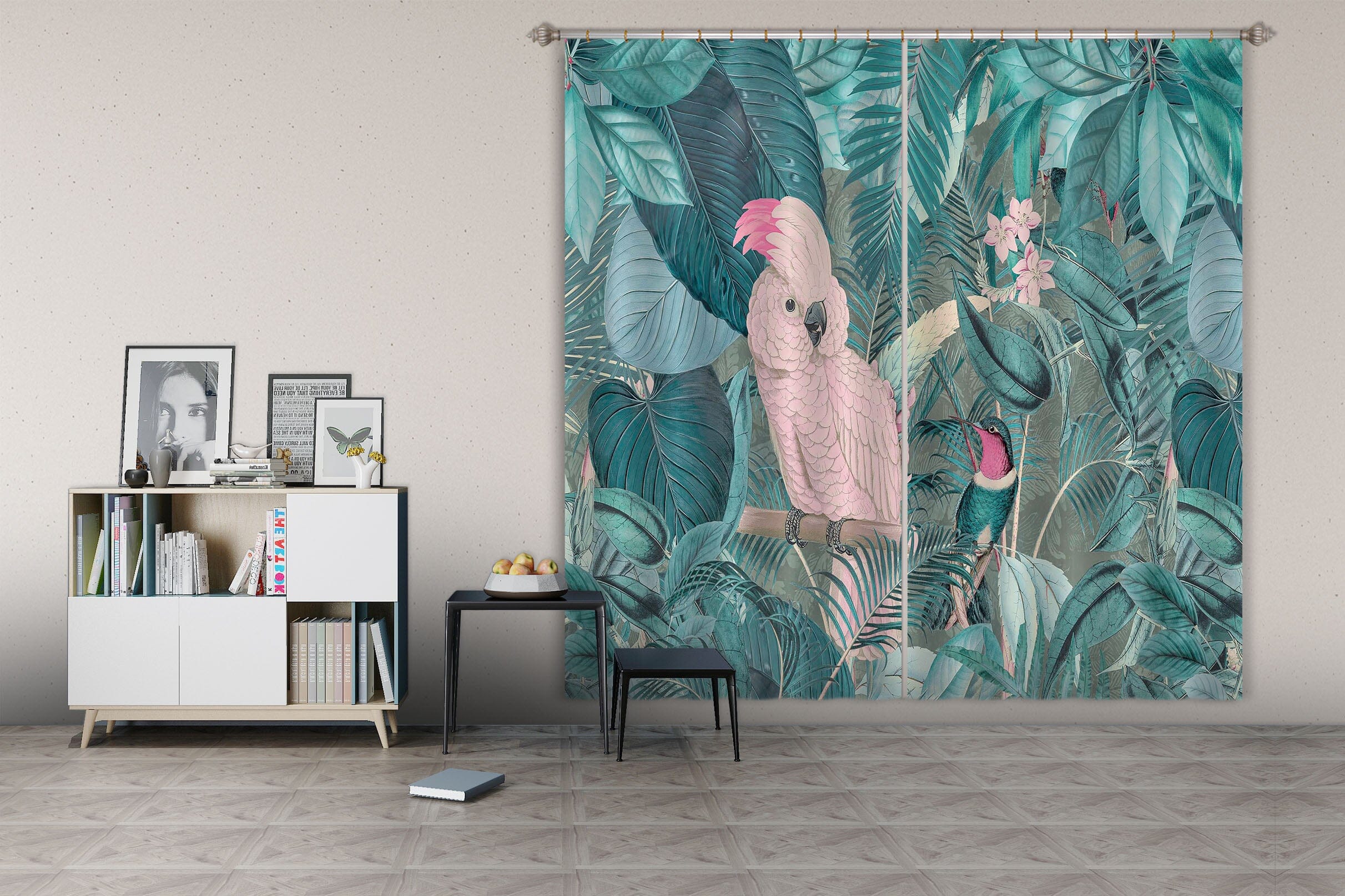 3D Jungle Friends 066 Andrea haase Curtain Curtains Drapes Curtains AJ Creativity Home 